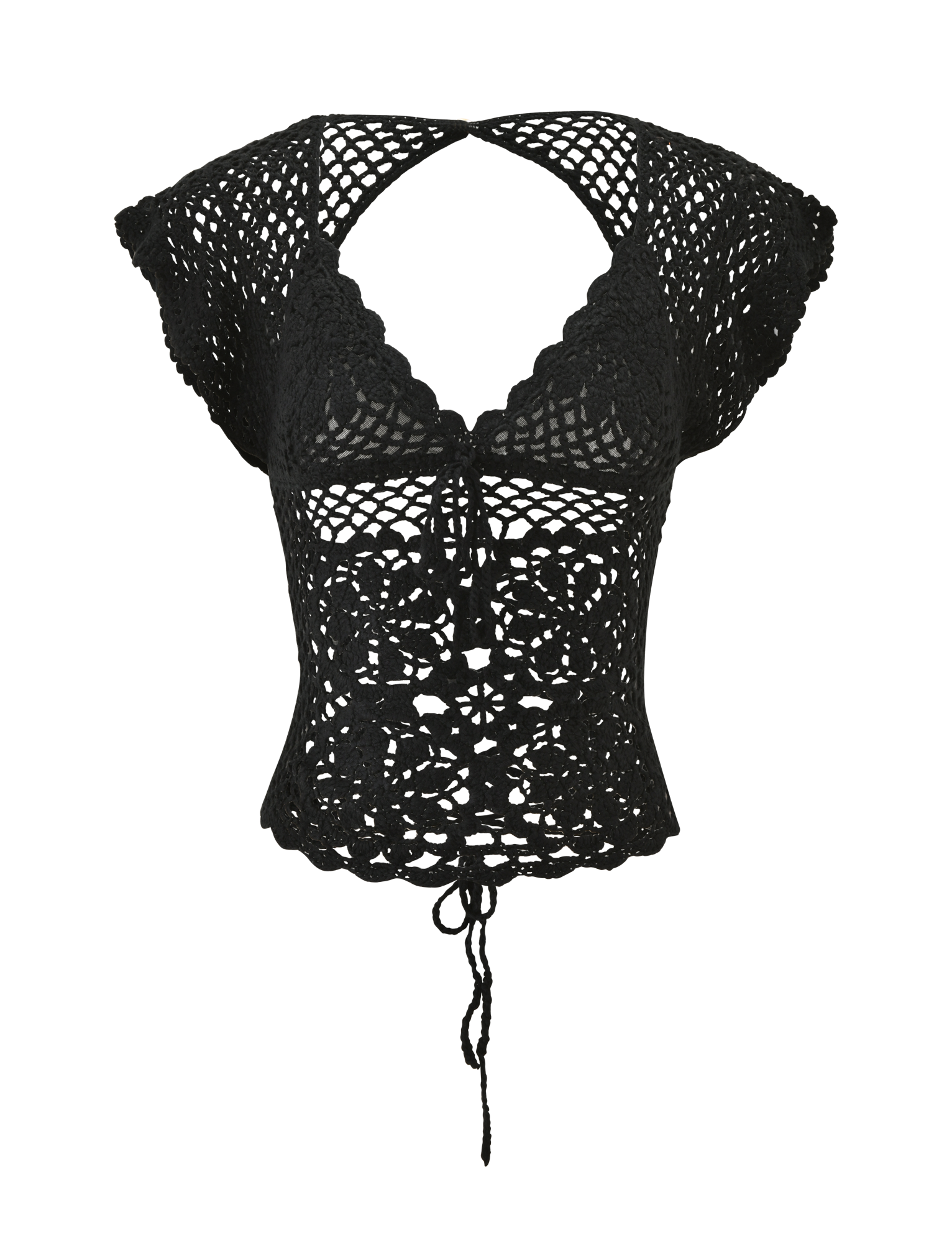 SASHA CROCHET TOP - BLACK - Image 11
