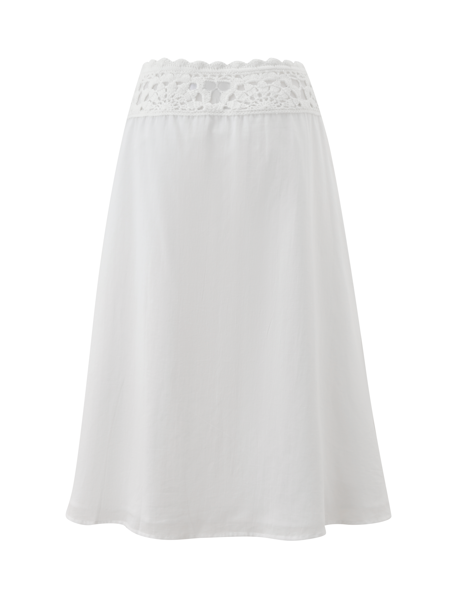 SASHA CROCHET MIDI SKIRT - IVORY - Image 9