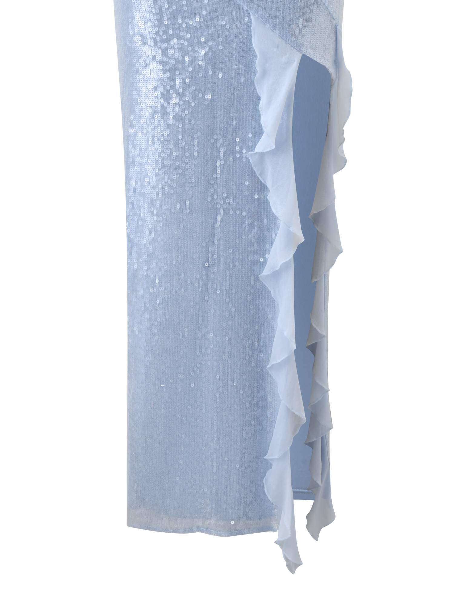 THEO SEQUIN MAXI DRESS - SOFT BLUE - Image 8