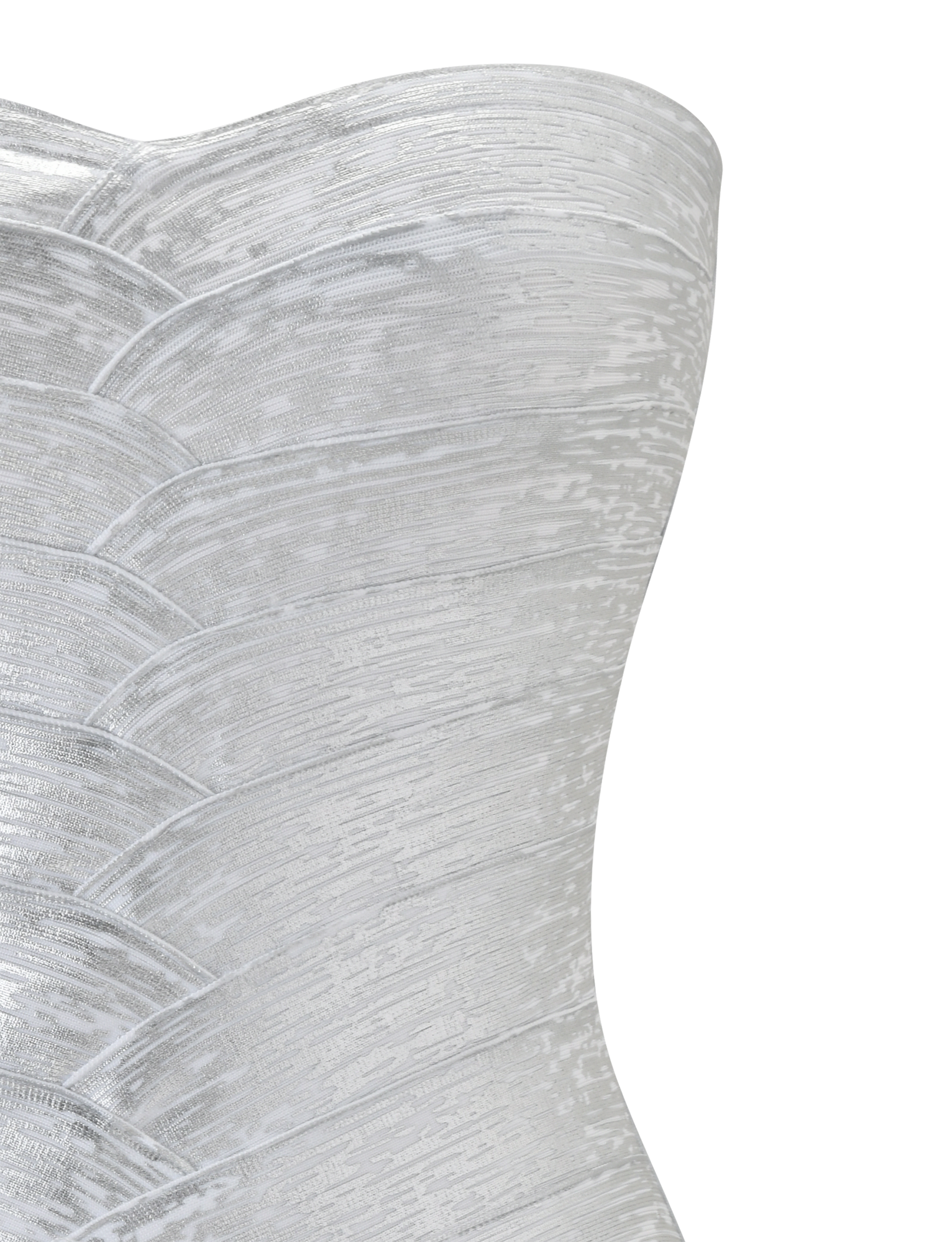 NIYA METALLIC BANDAGE MINI DRESS - LIQUID SILVER - Image 9
