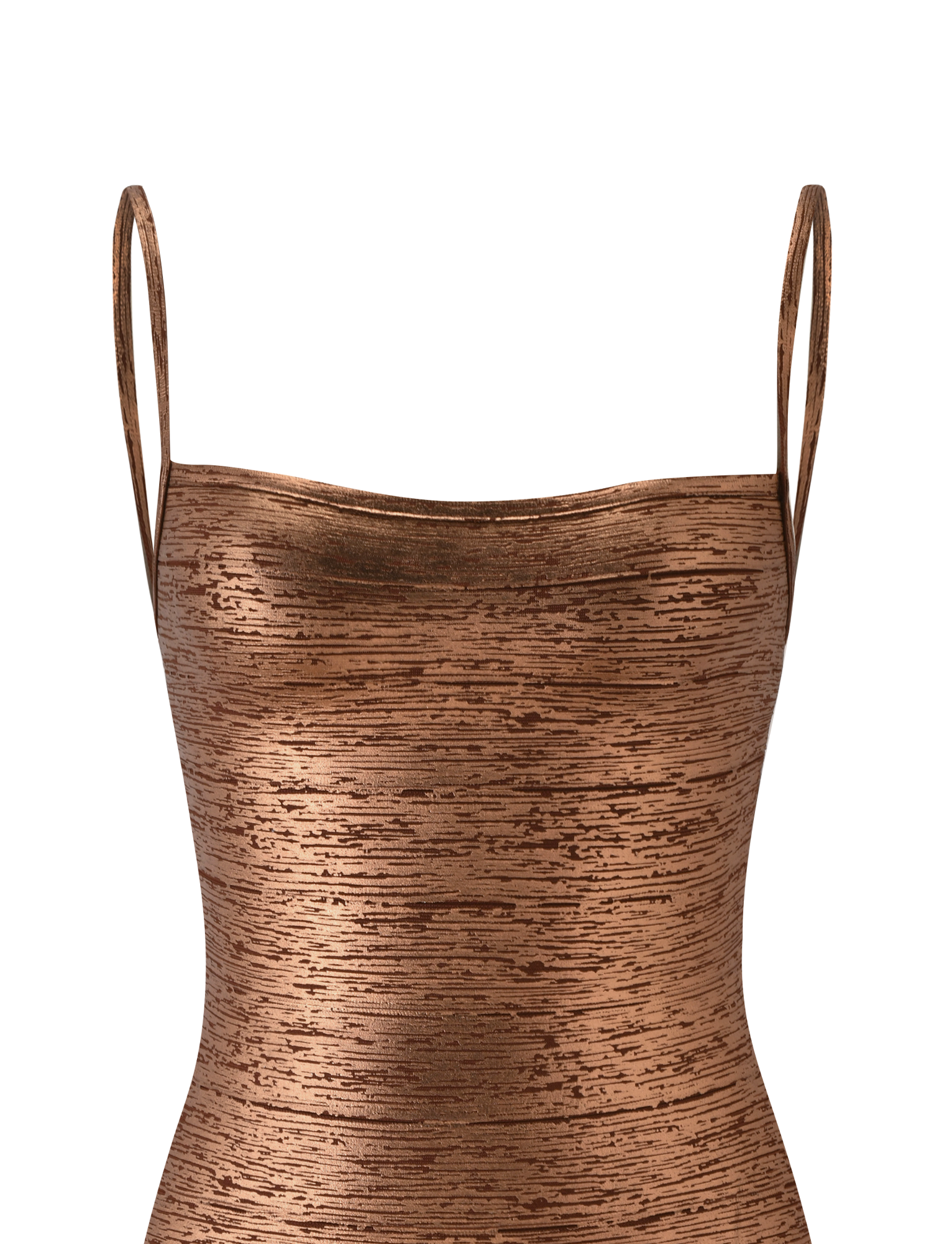 MIDORI METALLIC BANDAGE MINI DRESS - BRONZE - Image 11