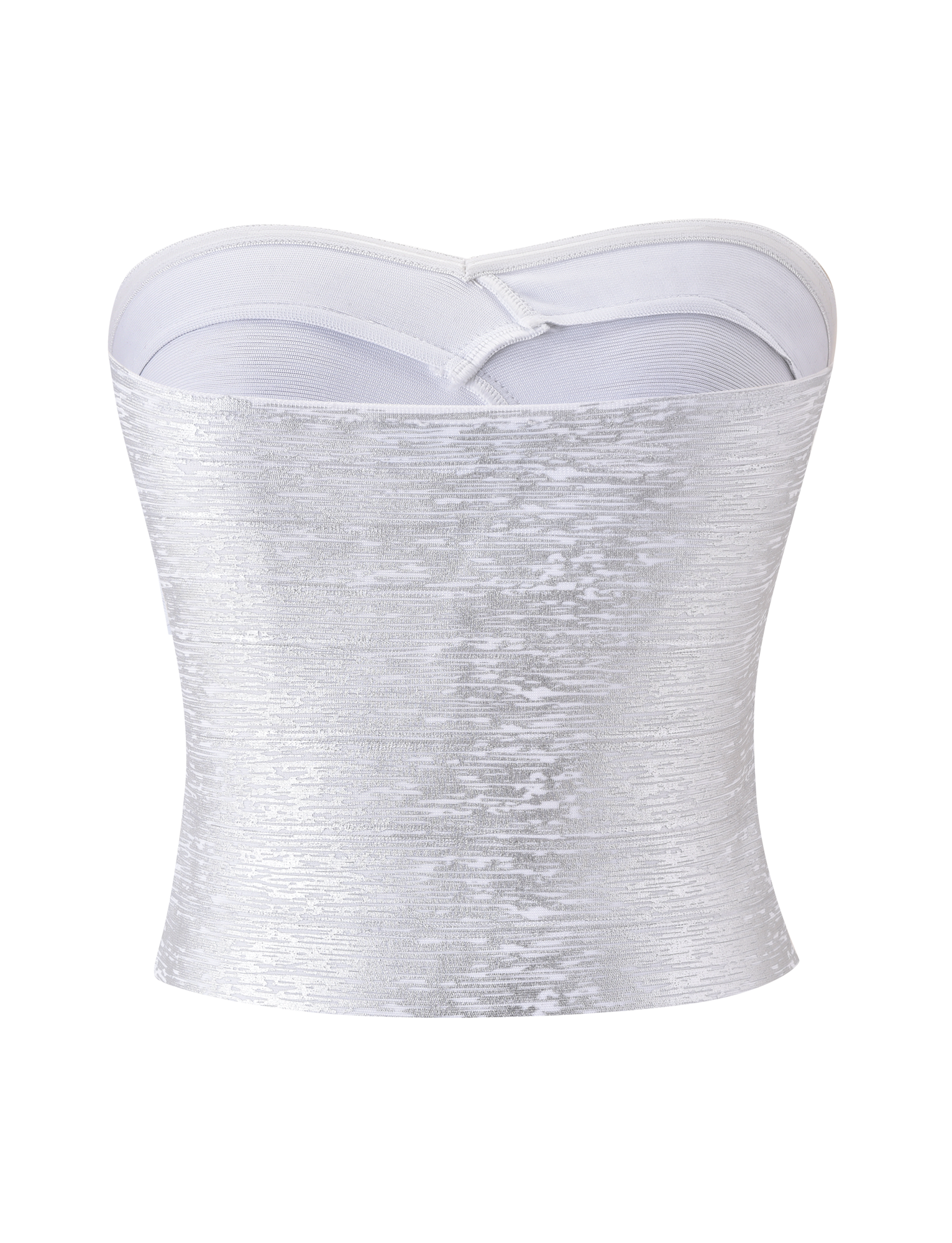 NIYA METALLIC BANDAGE TOP - LIQUID SILVER - Image 10