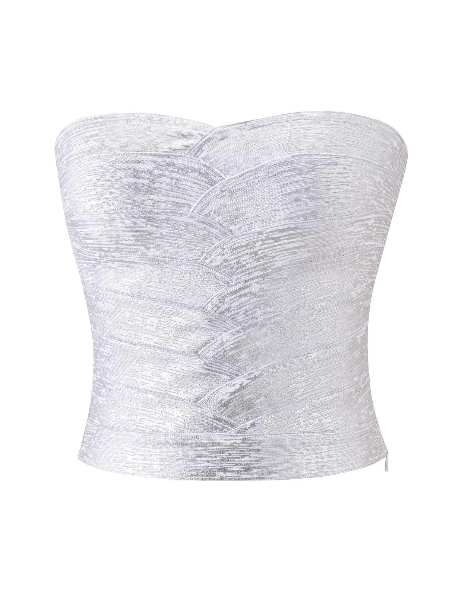 NIYA METALLIC BANDAGE TOP - LIQUID SILVER - Image 9