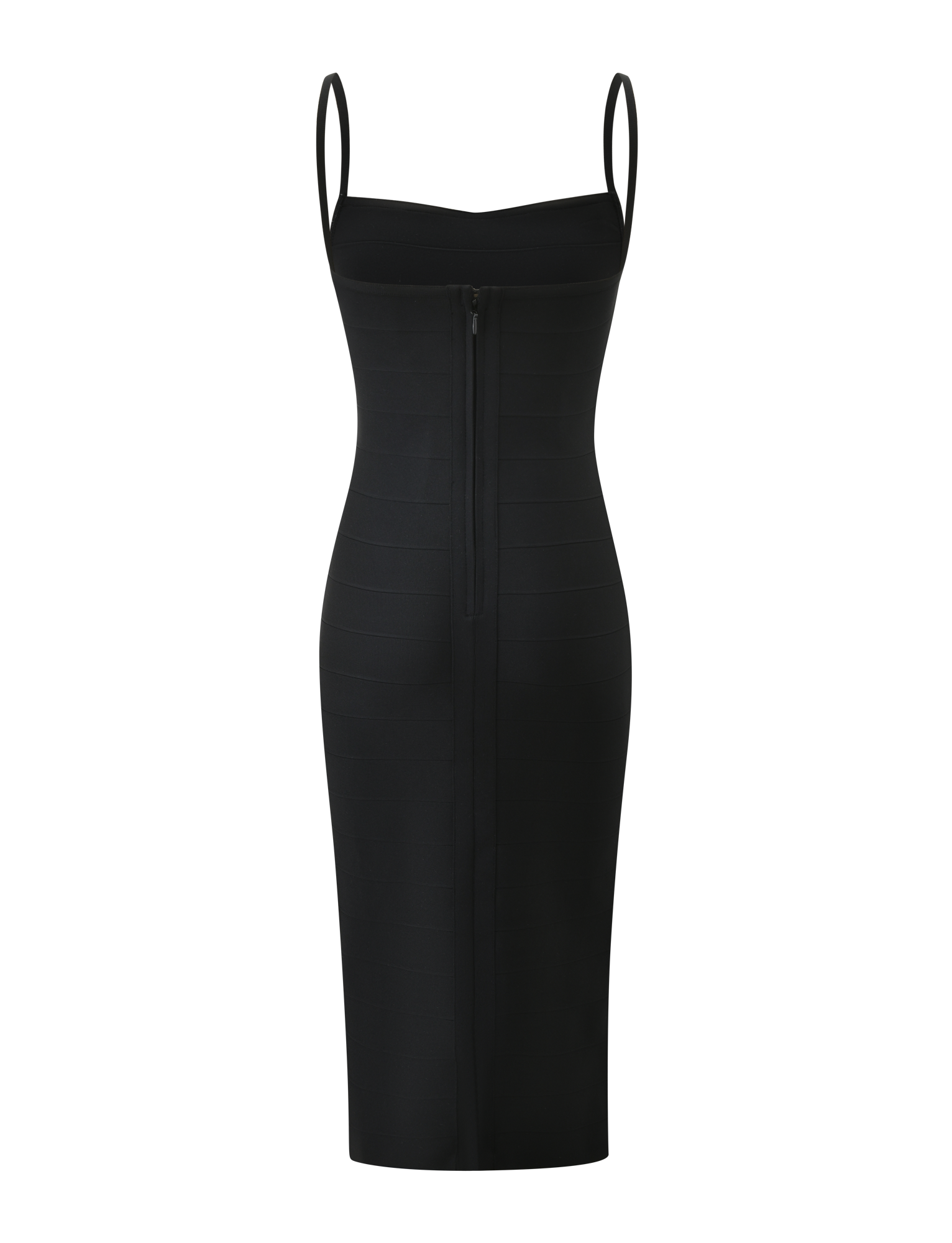MIDORI BANDAGE MIDI DRESS - BLACK - Image 8