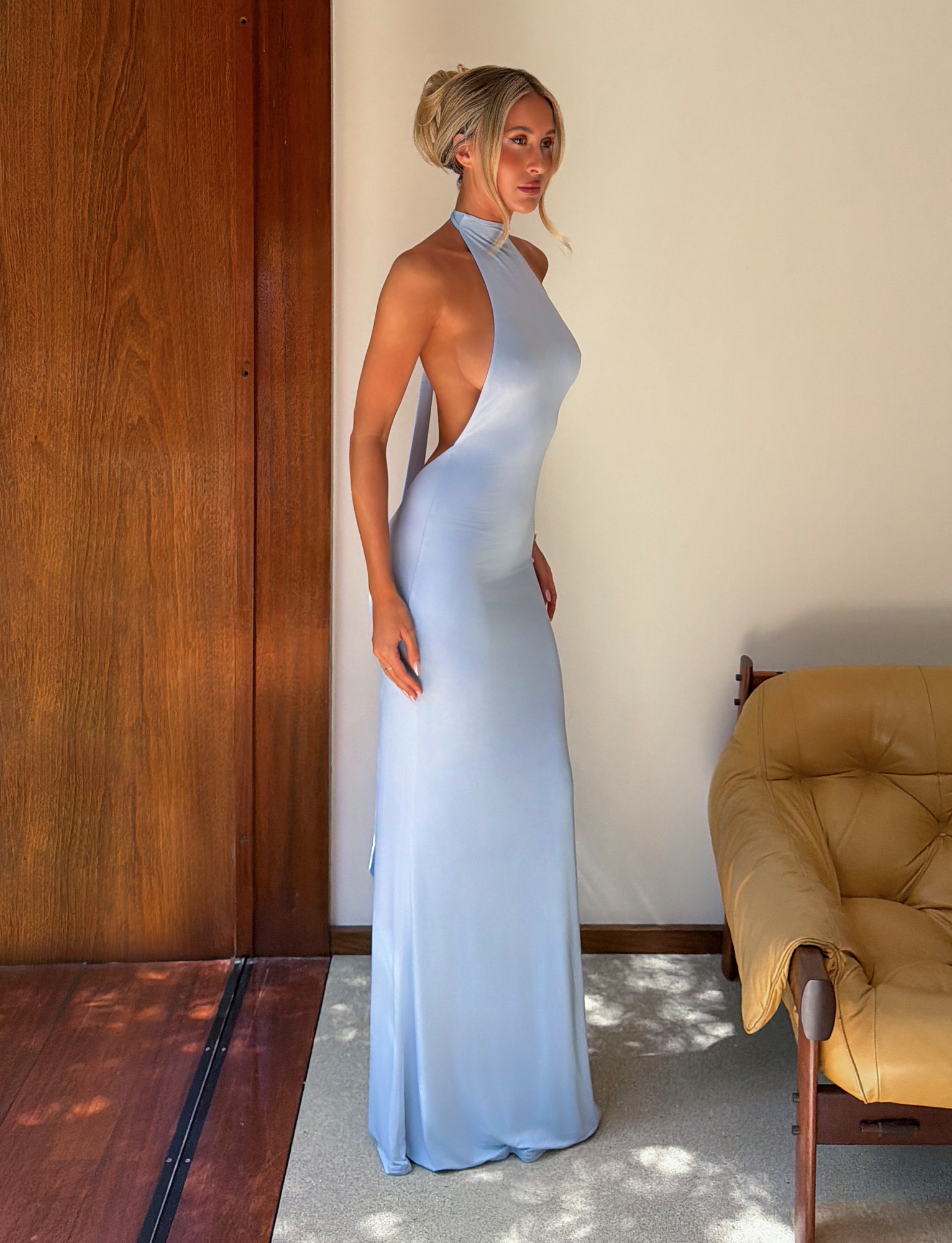 MADDY MAXI DRESS - BABY BLUE - Image 5