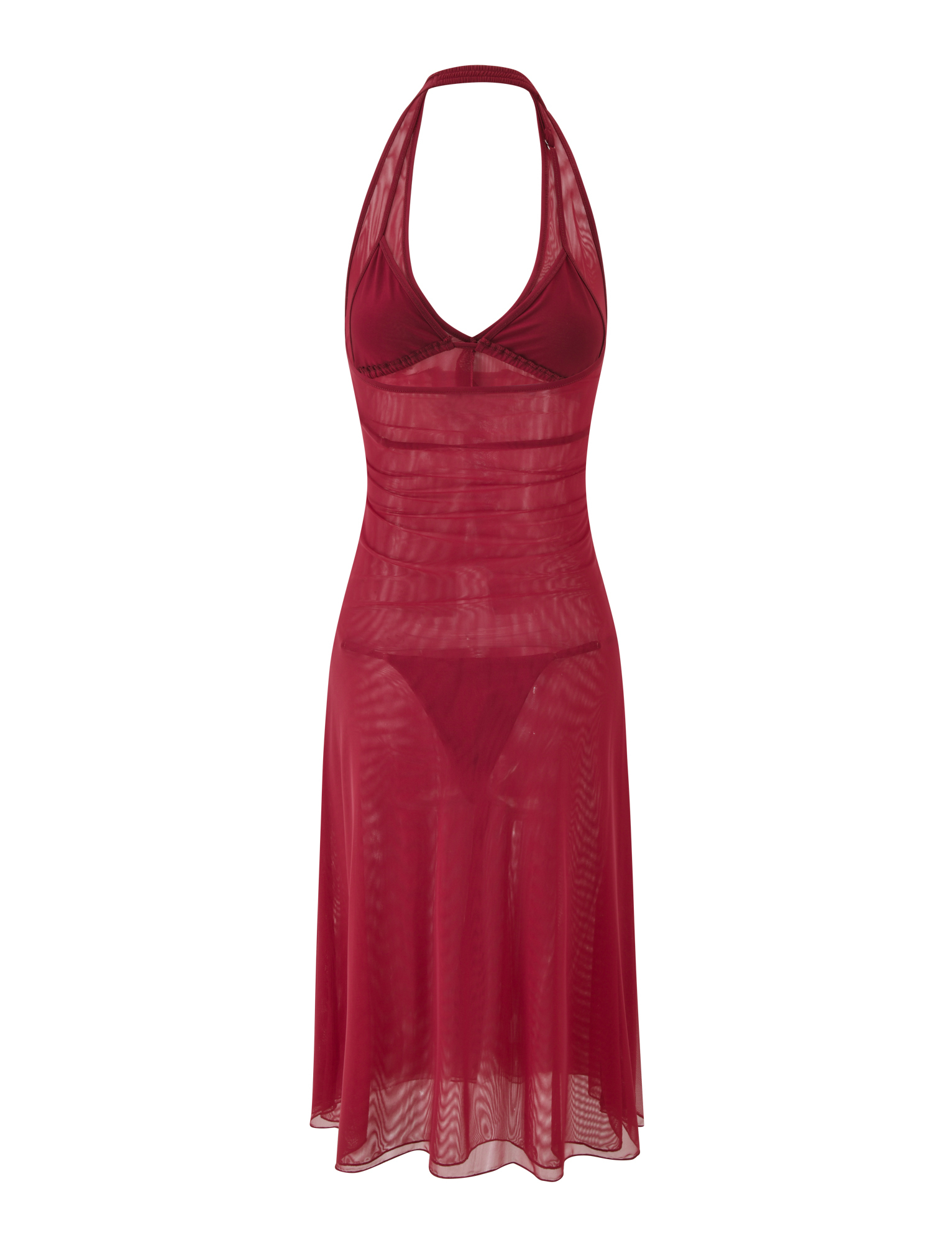 ASH MIDI DRESS - RED - Image 8