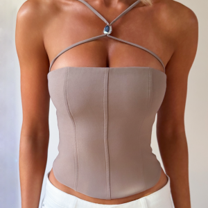 TAMORA CORSET TOP - TAUPE