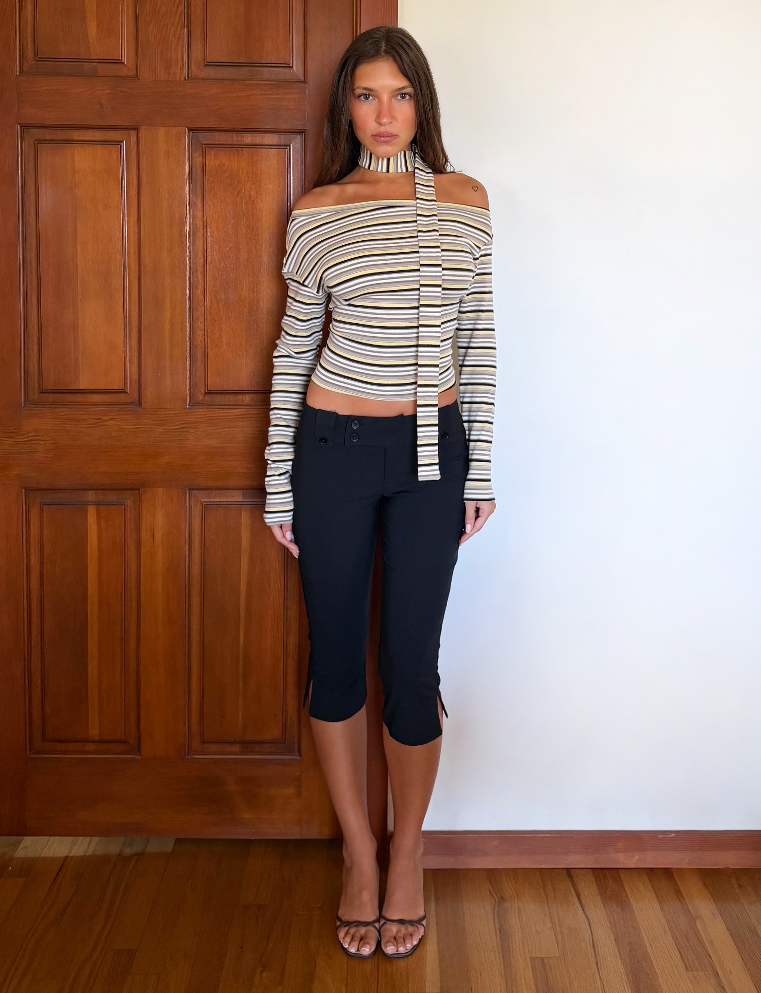 KIERSTEN SCARF TOP - MULTISTRIPE - Image 3