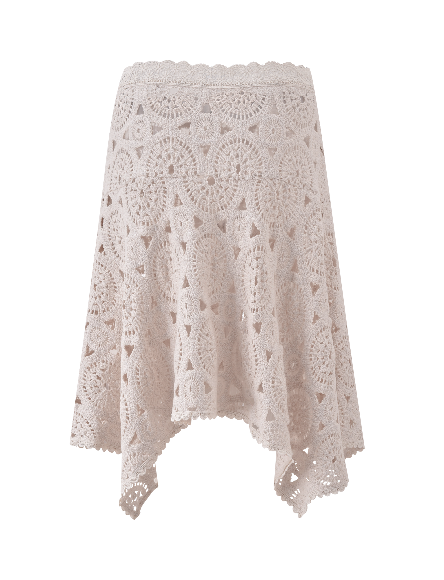 SYNTHIA CROCHET MIDI SKIRT - CREAM - Image 9