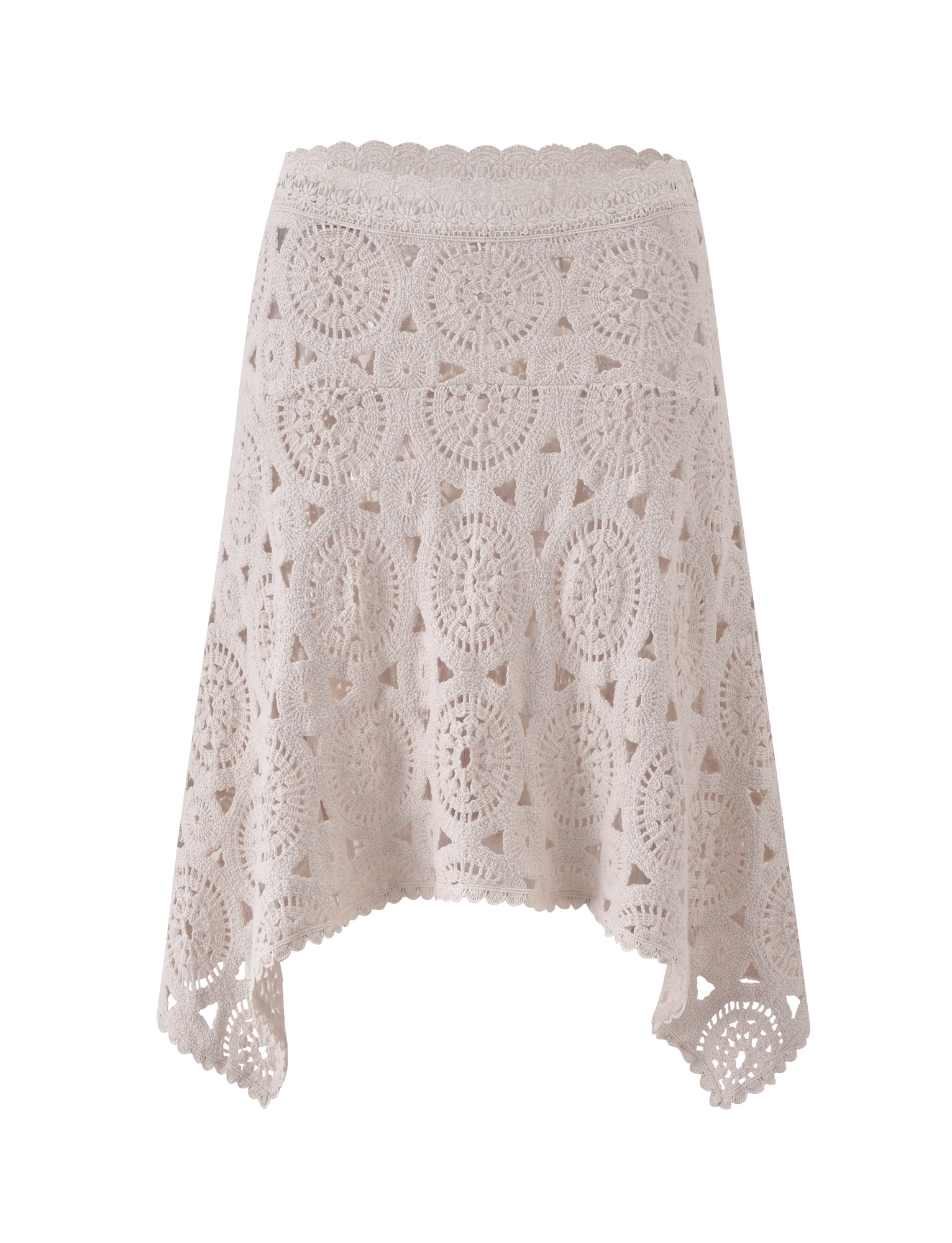 SYNTHIA CROCHET MIDI SKIRT - CREAM - Image 8