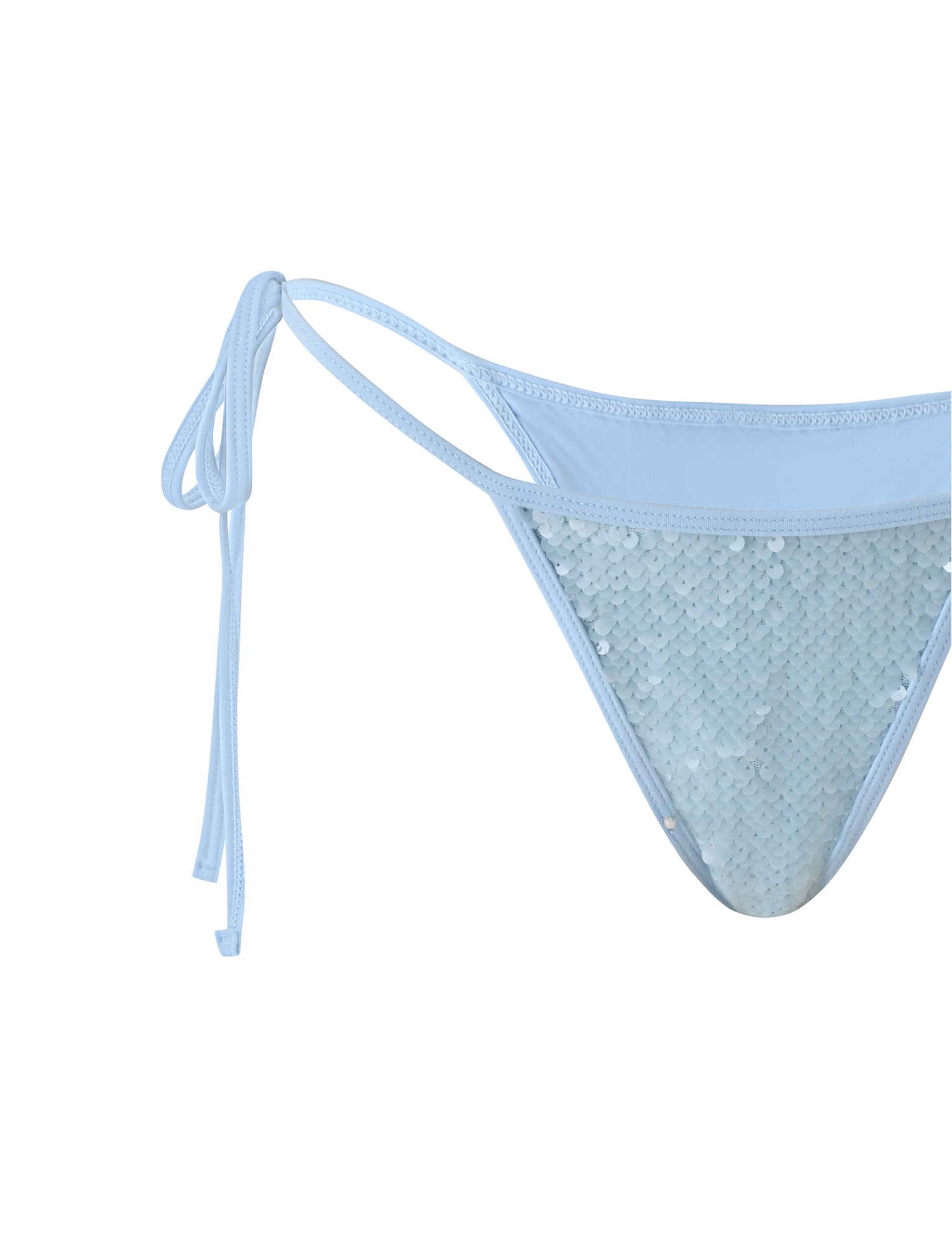 SOLAS SEQUIN BIKINI BOTTOM - SKY BLUE - Image 8