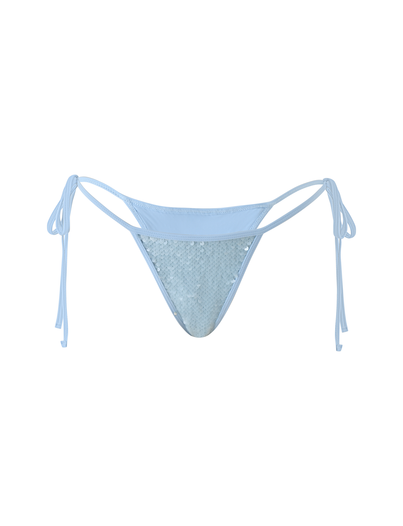 SOLAS SEQUIN BIKINI BOTTOM - SKY BLUE - Image 6