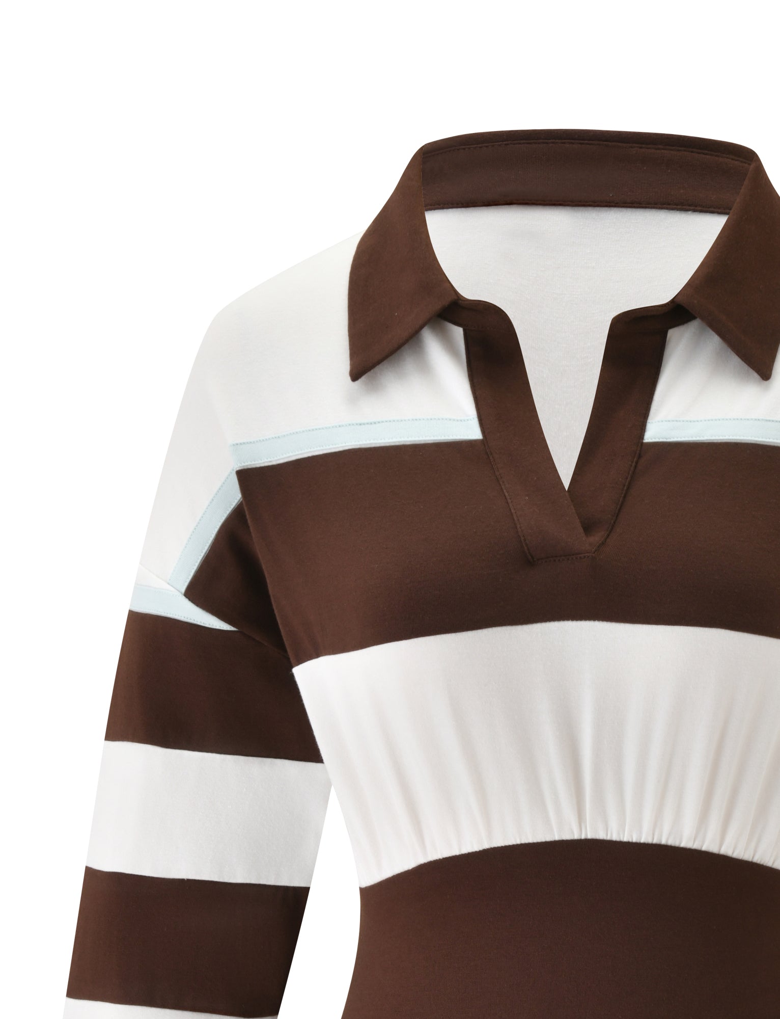 COLLINS RUGBY TOP - CHOCOLATE STRIPE - Image 8