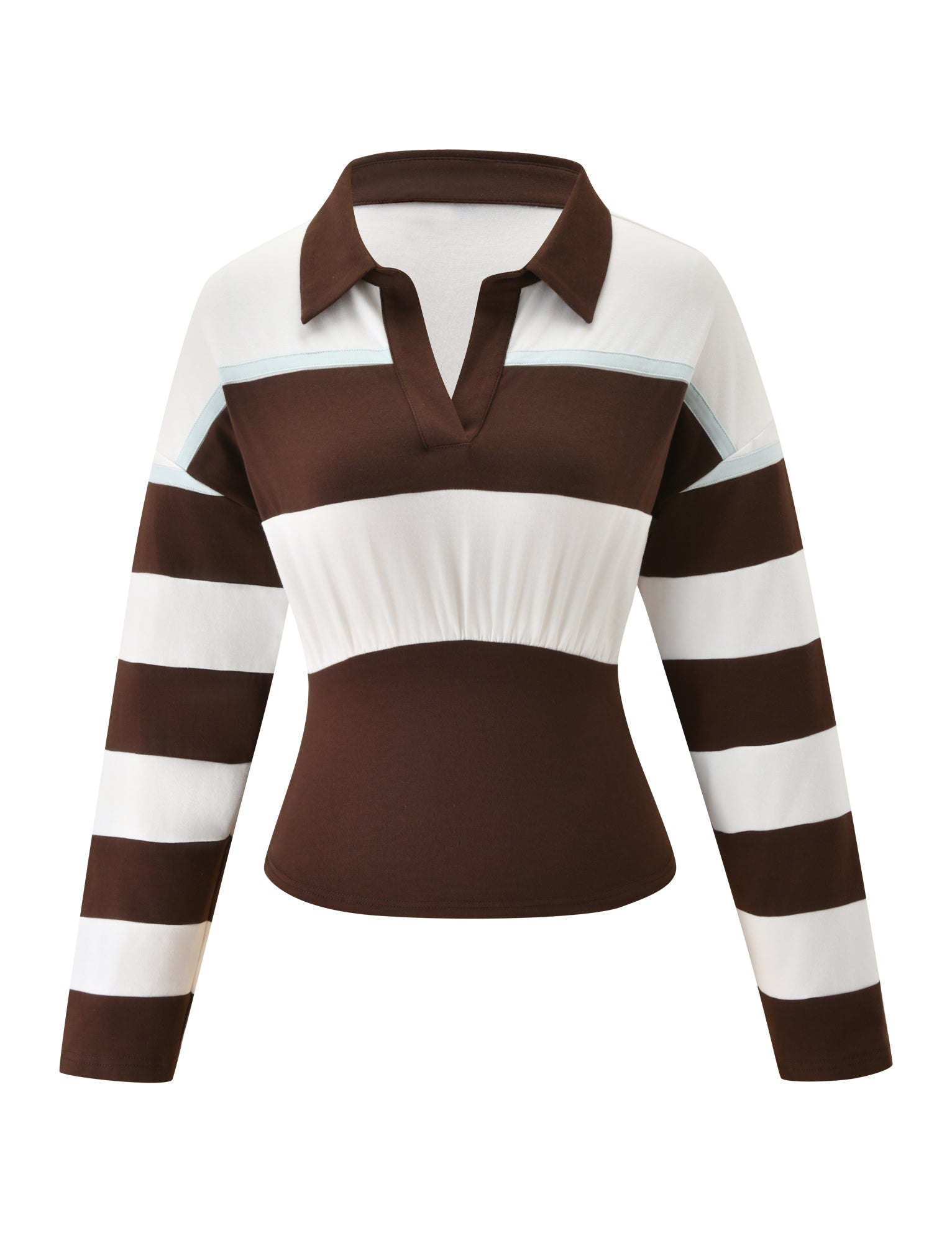 COLLINS RUGBY TOP - CHOCOLATE STRIPE - Image 6