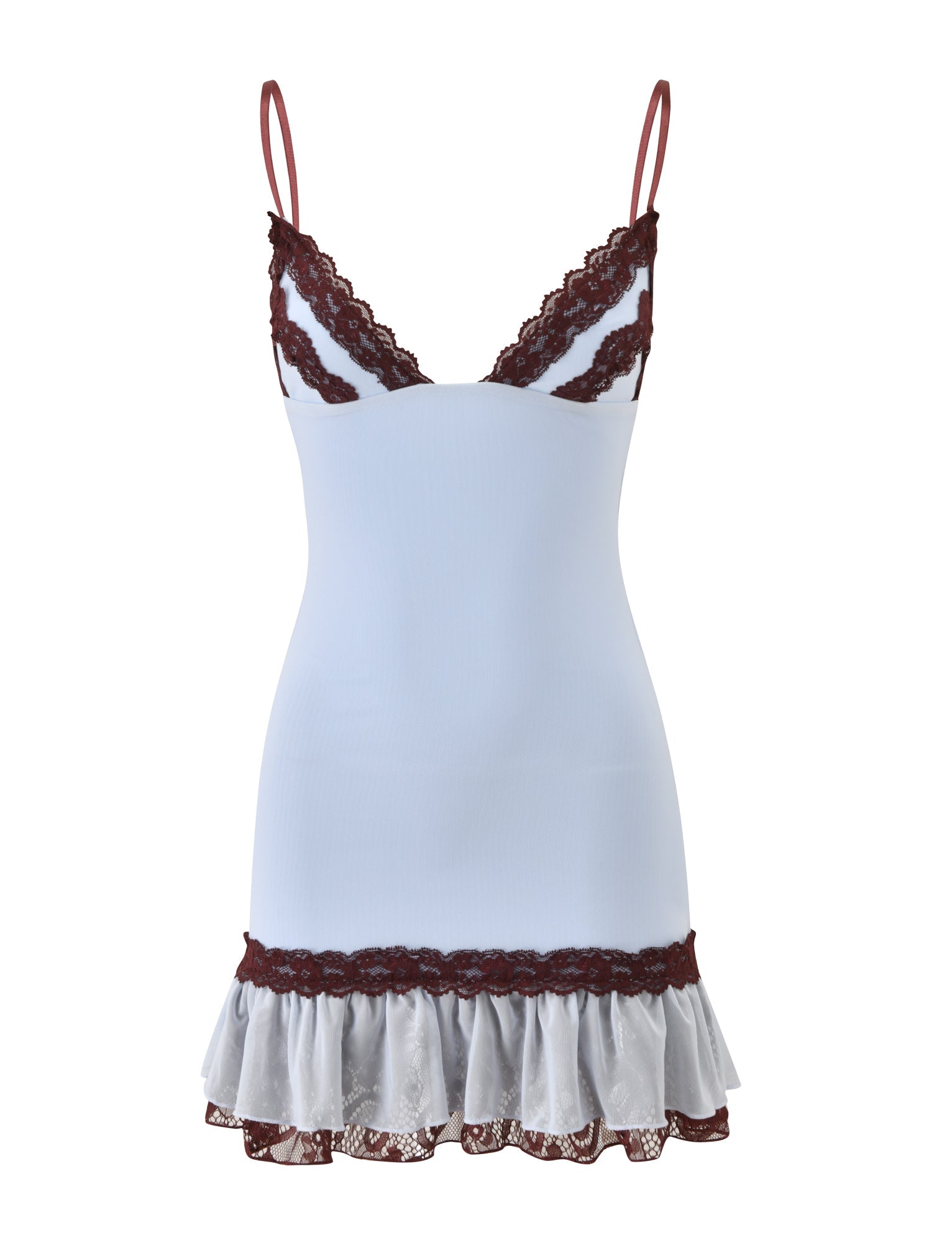 ARIES MINI DRESS - BLUE AND BROWN - Image 6