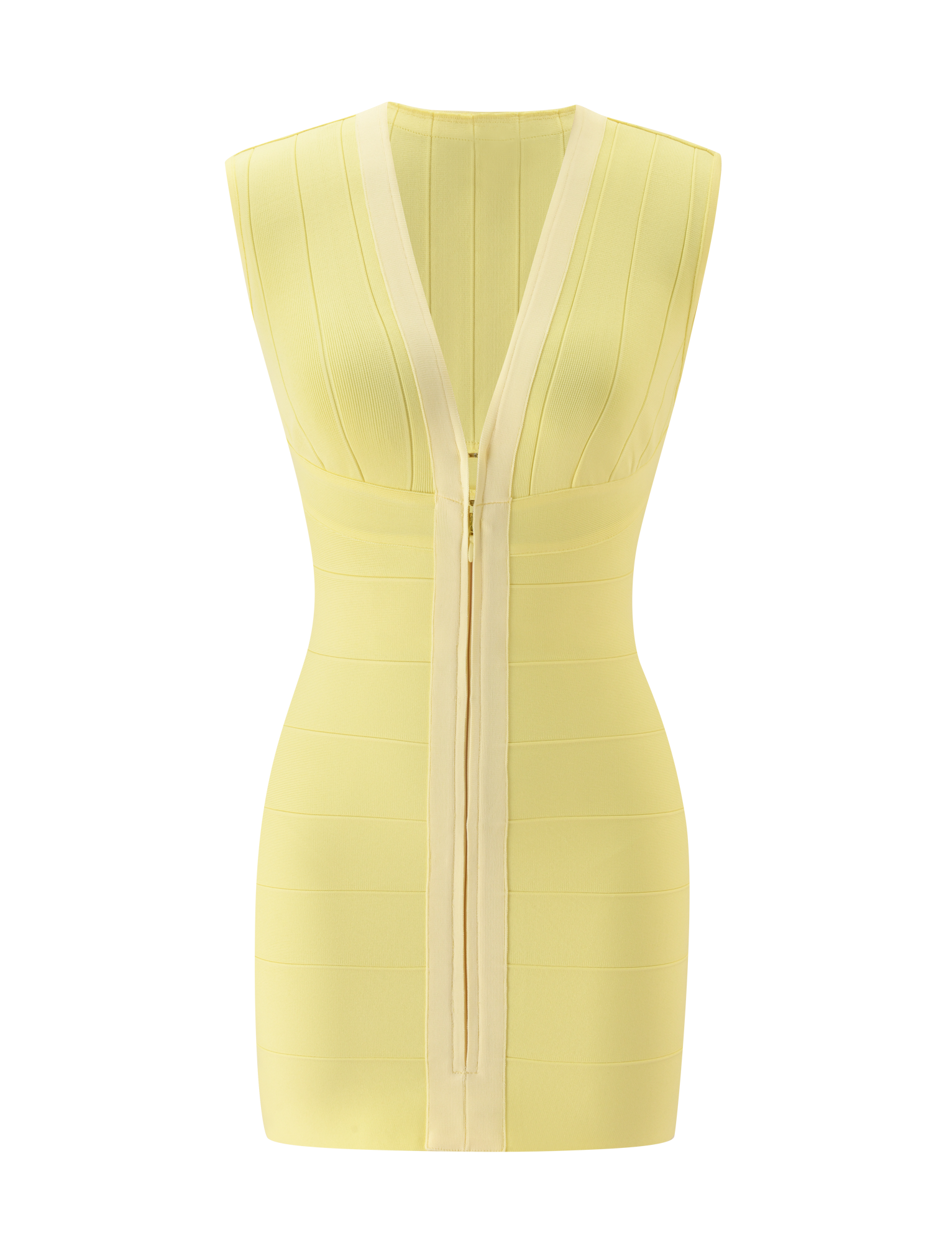 EMBER BANDAGE MINI DRESS - BUTTER YELLOW - Image 9