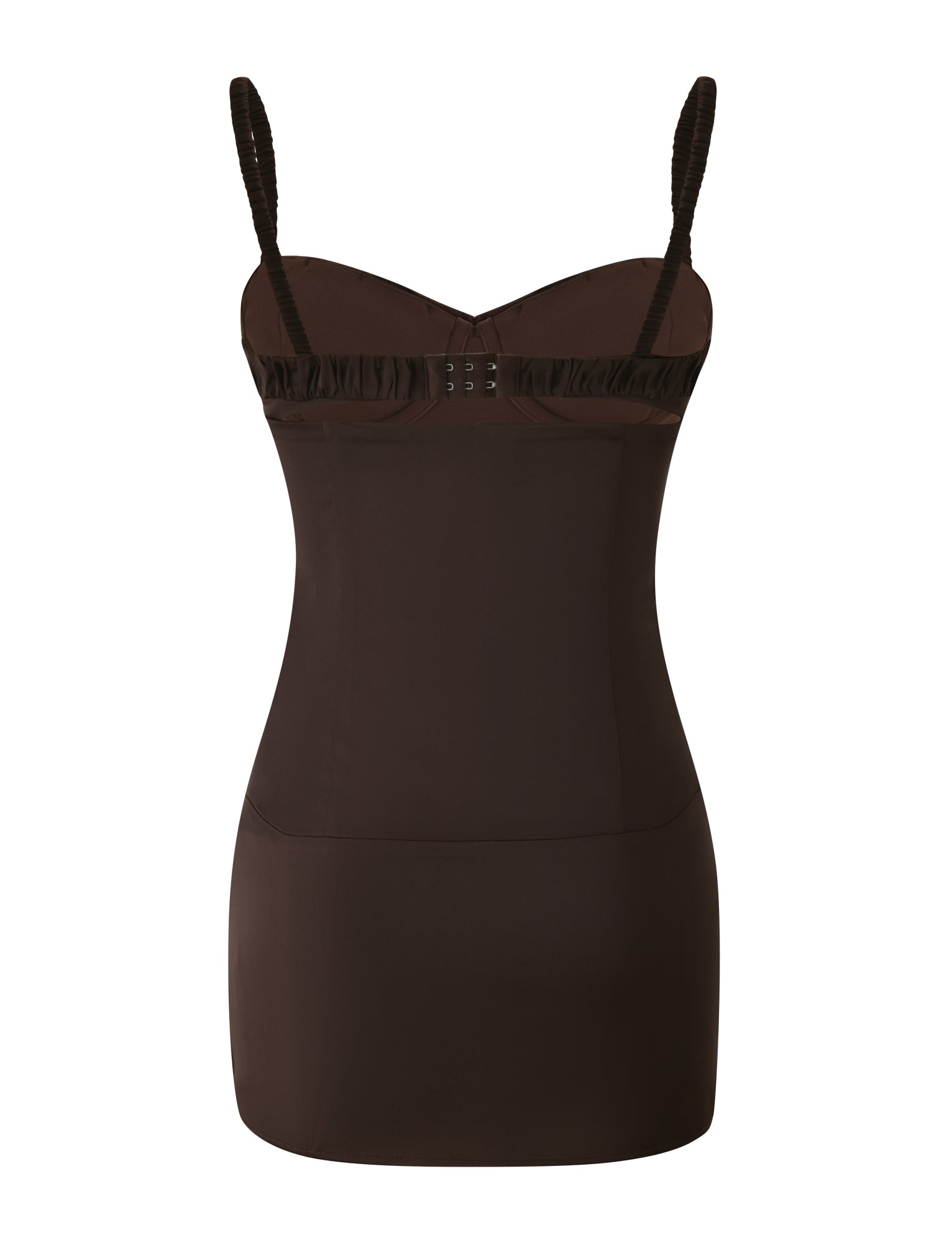 GEORGINA MINI DRESS - BROWN - Image 9