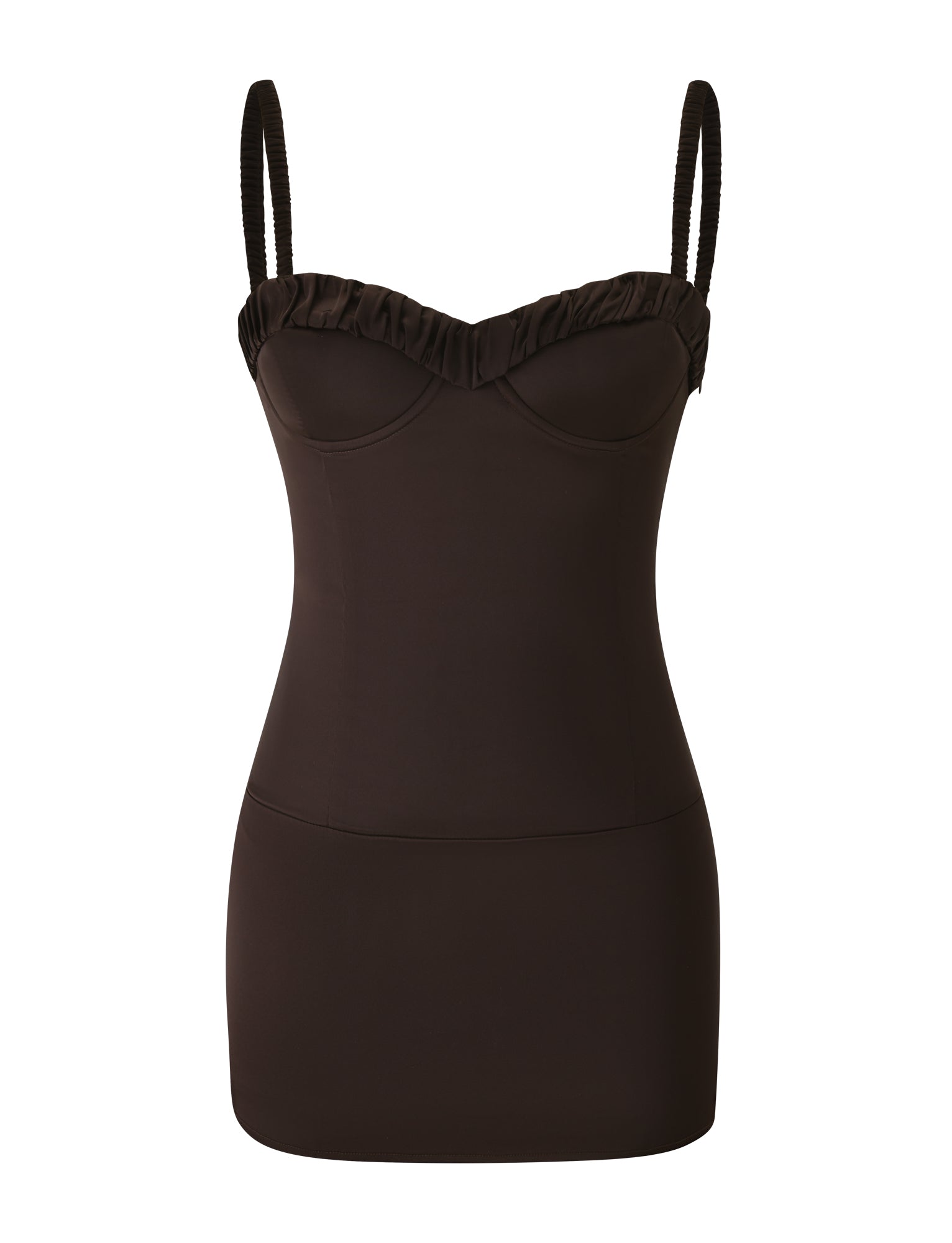 GEORGINA MINI DRESS - BROWN - Image 8