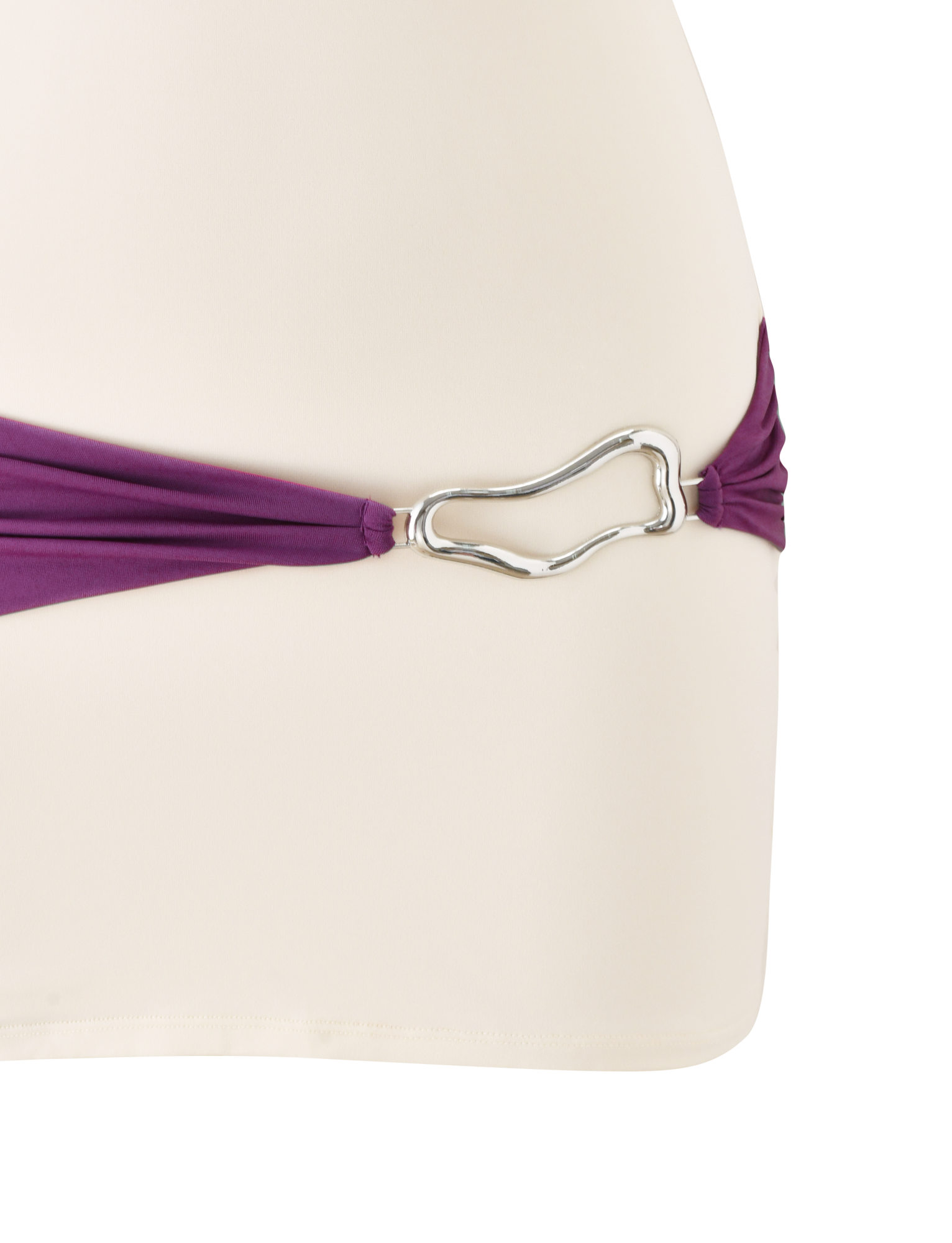 EOS MINI DRESS - CREAM AND DUSTY LILAC - Image 9