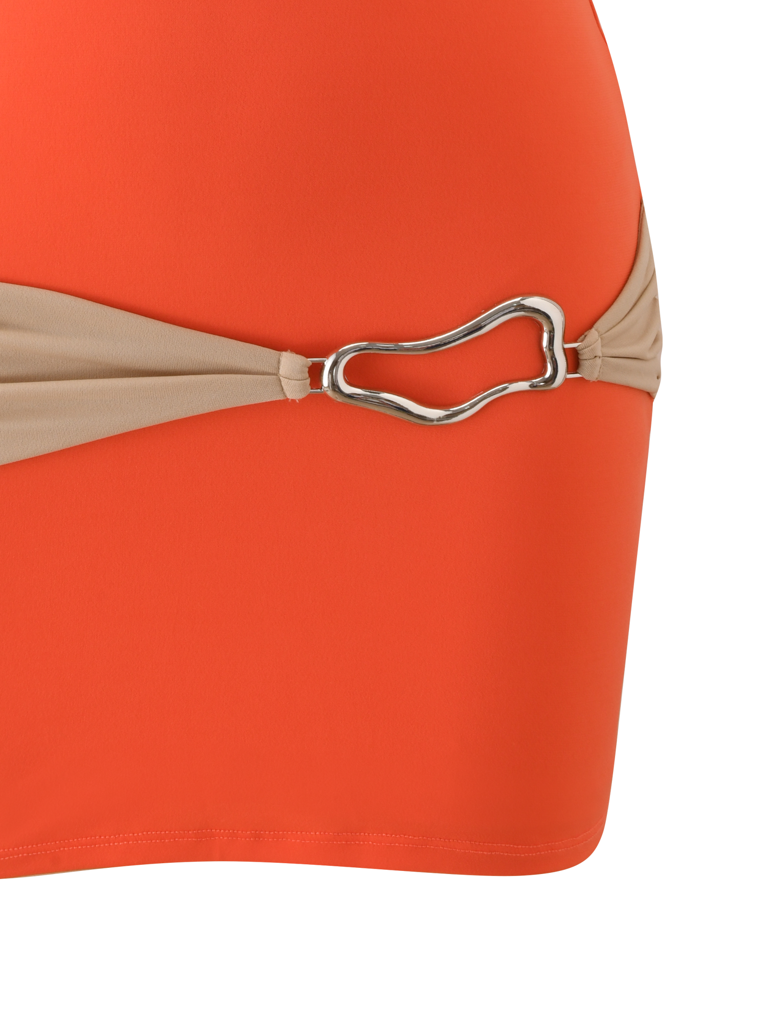 EOS MINI DRESS - PERSIMMON AND TAUPE - Image 10