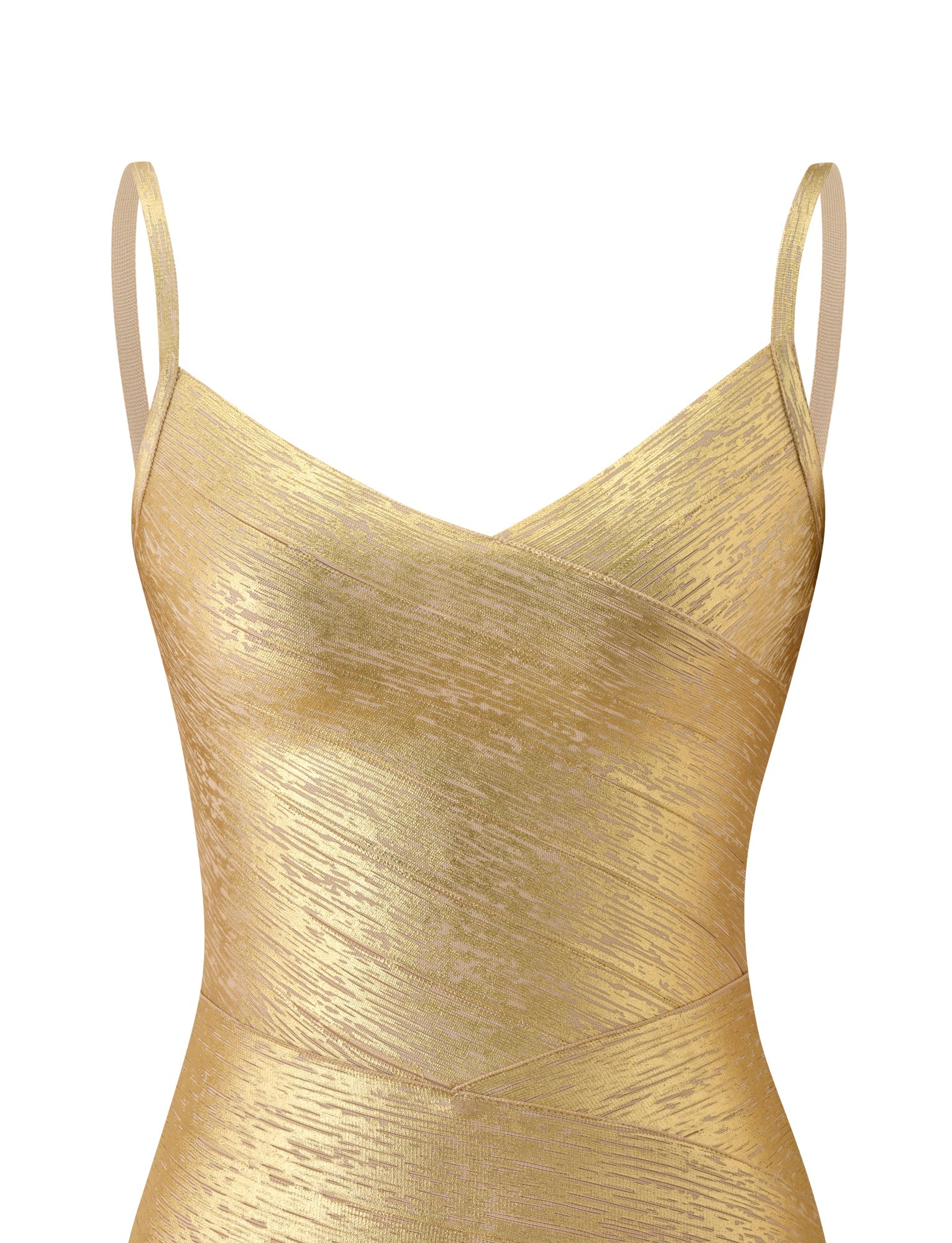 KENZA BANDAGE MINI DRESS - GOLD - Image 8