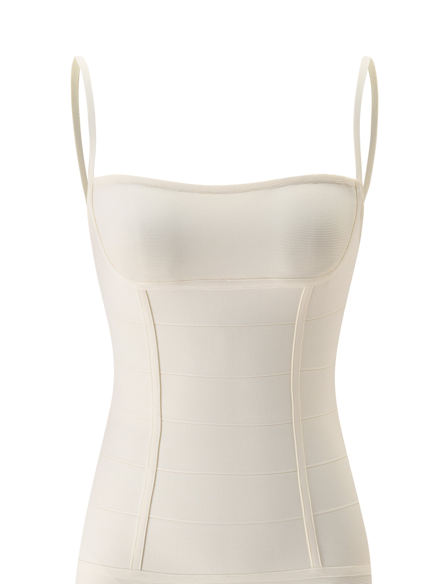 TAHNIA BANDAGE MINI DRESS - CREAM - Image 11