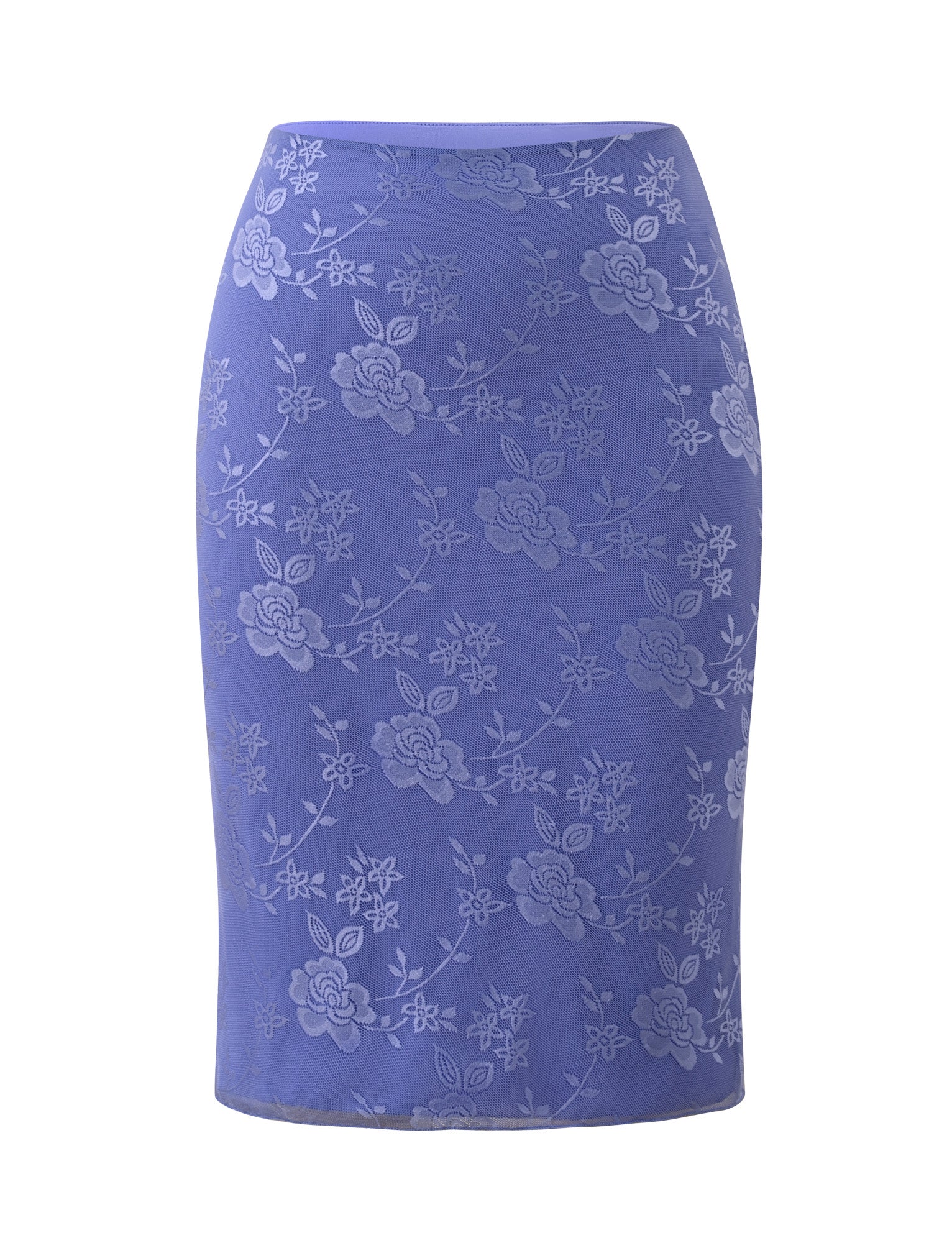 ORLY MIDI SKIRT - CORNFLOWER BLUE TONAL - Image 8