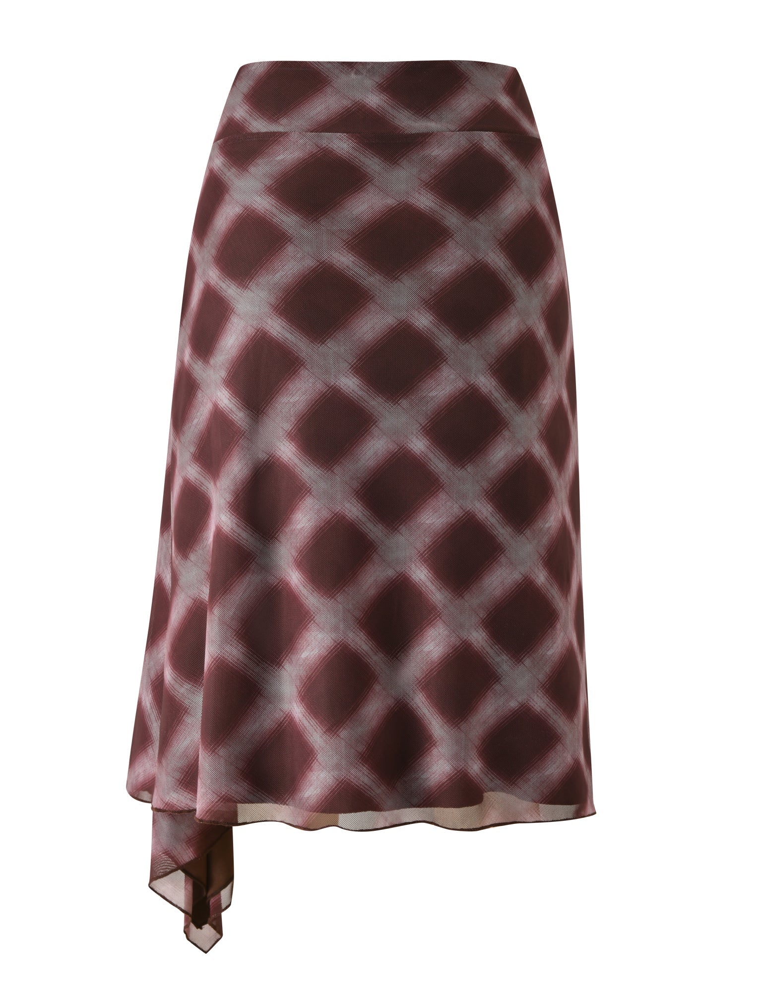 SAFFRON MIDI SKIRT - MAHOGANY CHECK - Image 7