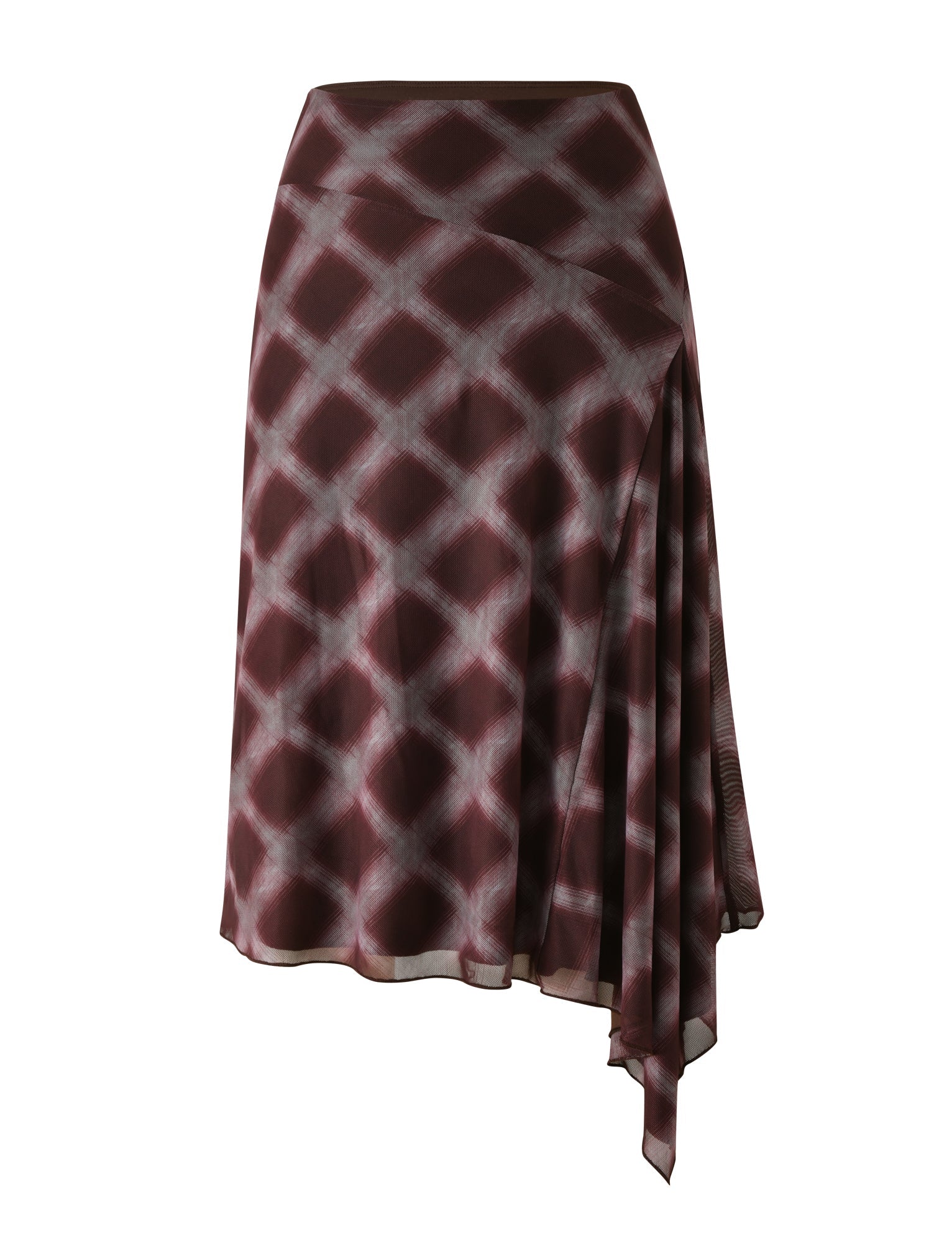 SAFFRON MIDI SKIRT - MAHOGANY CHECK - Image 6