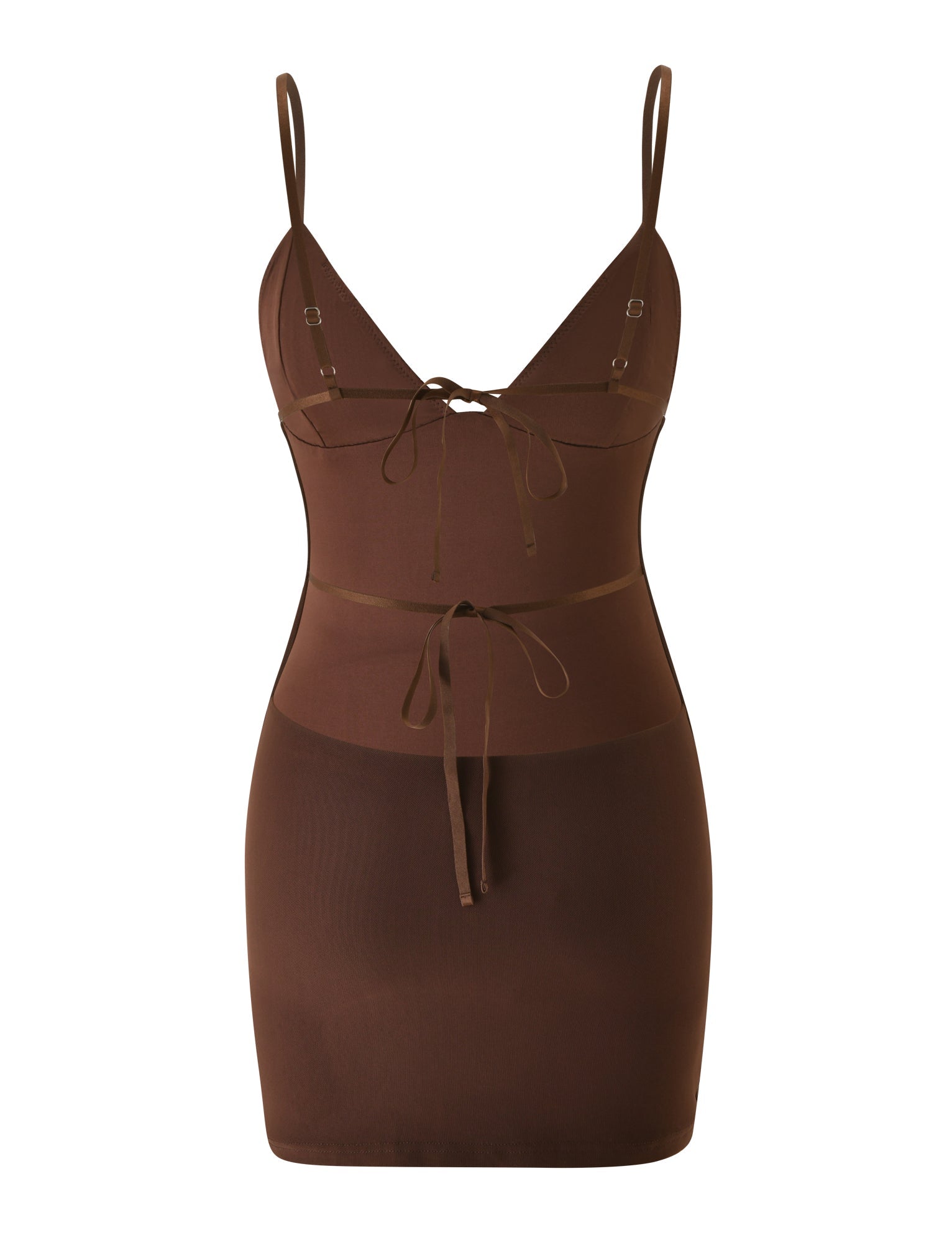 SYLA MINI DRESS - CHOCOLATE - Image 7