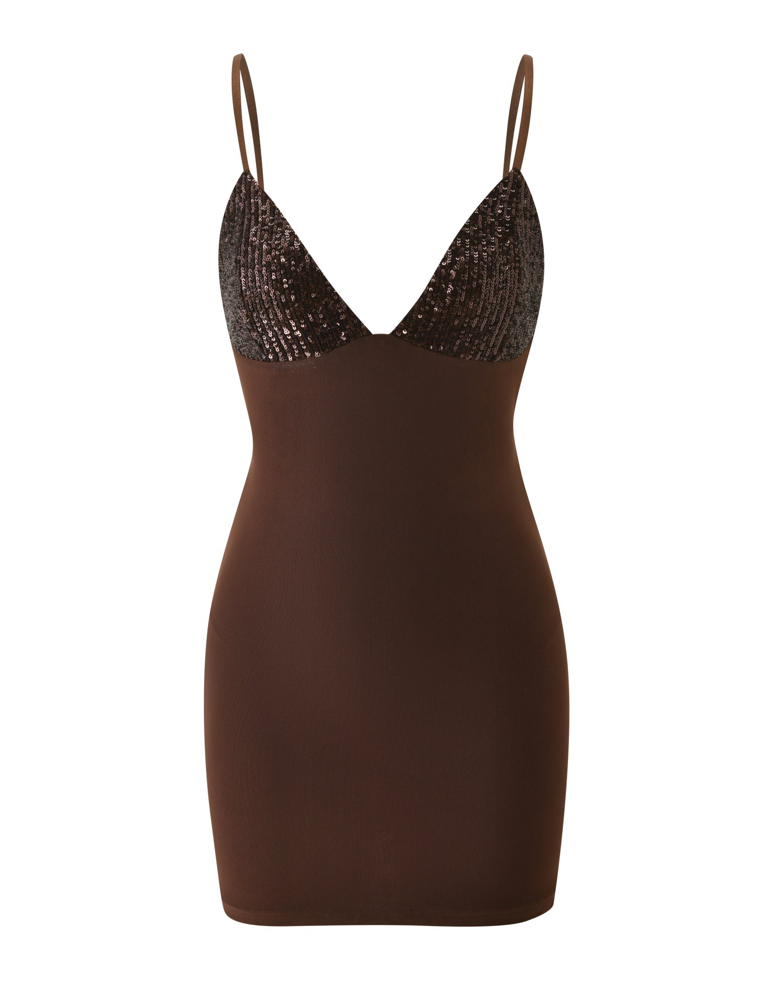 SYLA MINI DRESS - CHOCOLATE - Image 6