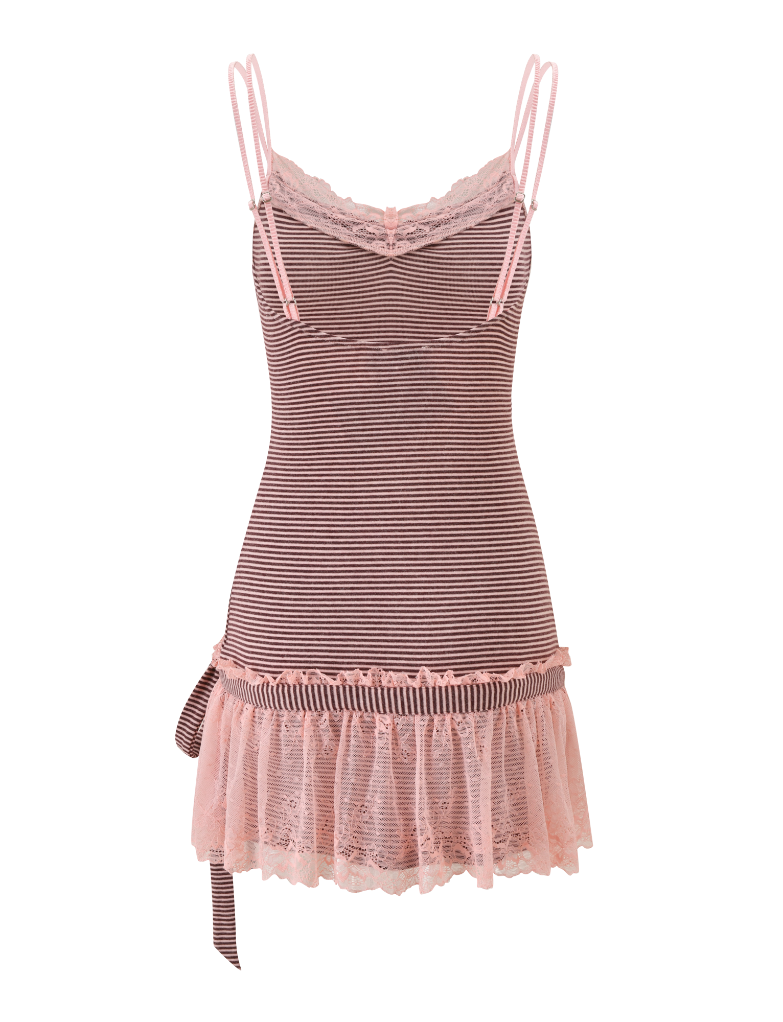 CELIA MINI DRESS - PINK AND BROWN - Image 9