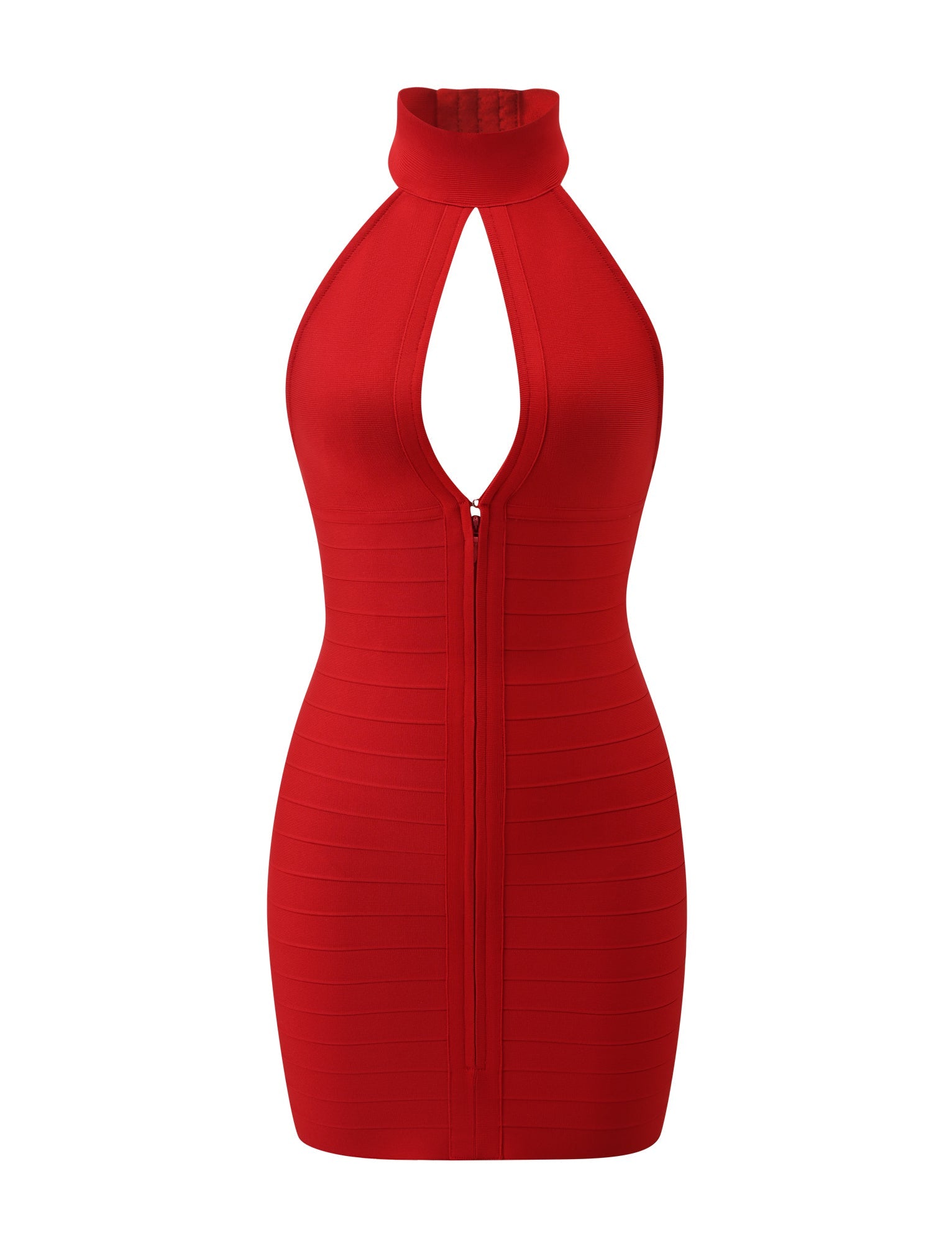 CARINA BANDAGE MINI DRESS - RED - Image 8