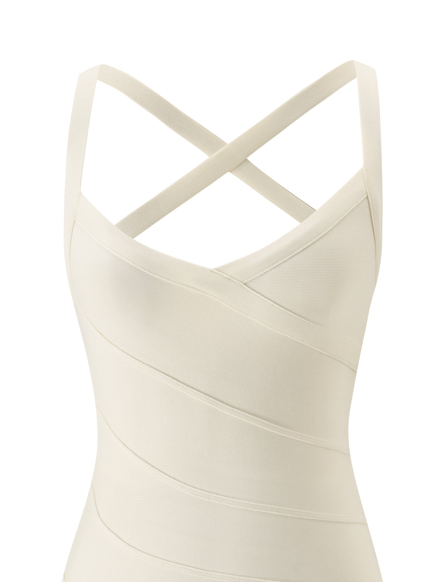 LOUISE BANDAGE MINI DRESS - CREAM - Image 8
