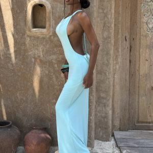 RONI MAXI DRESS - AQUA