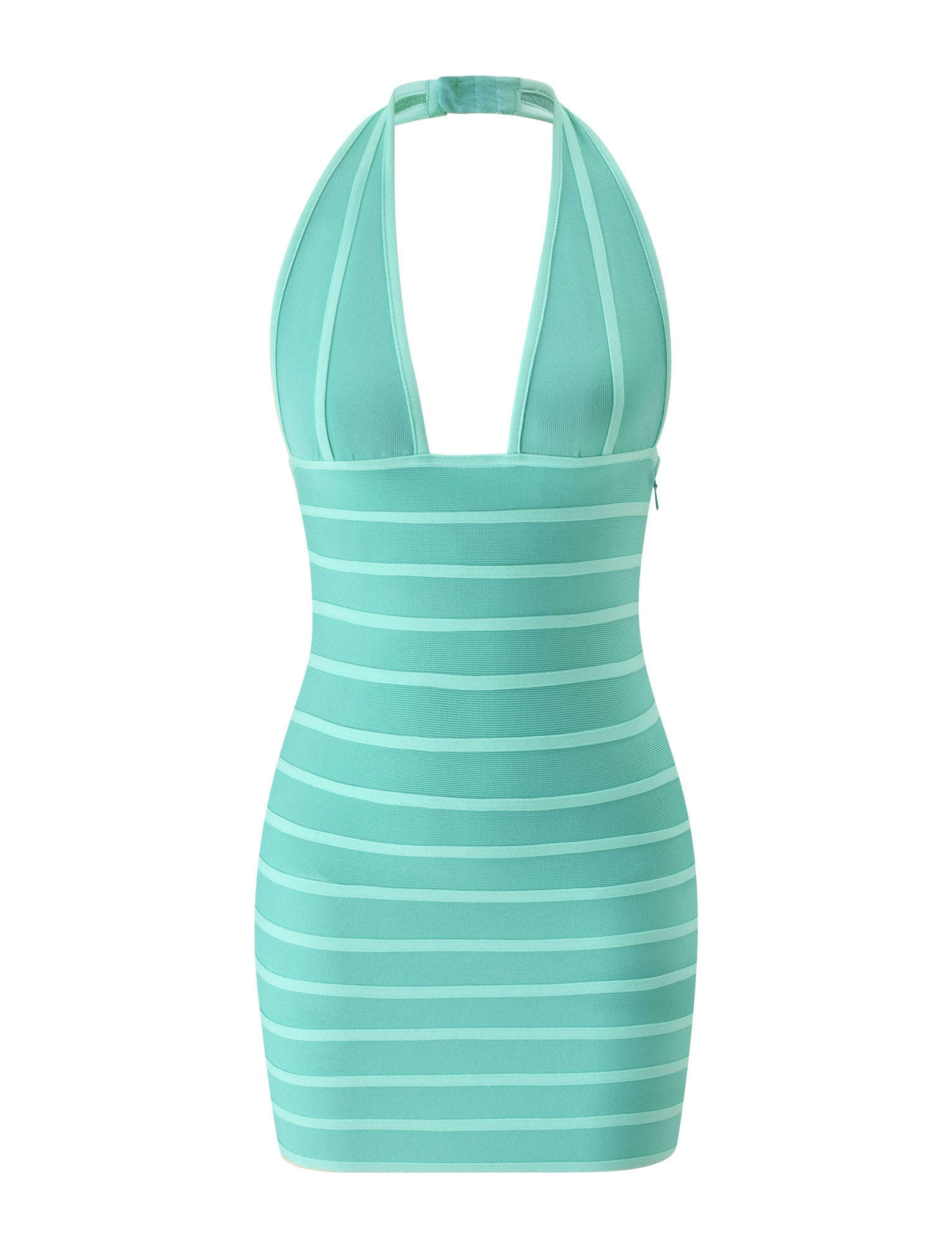 BRIGIT BANDAGE MINI DRESS - TEAL - Image 6