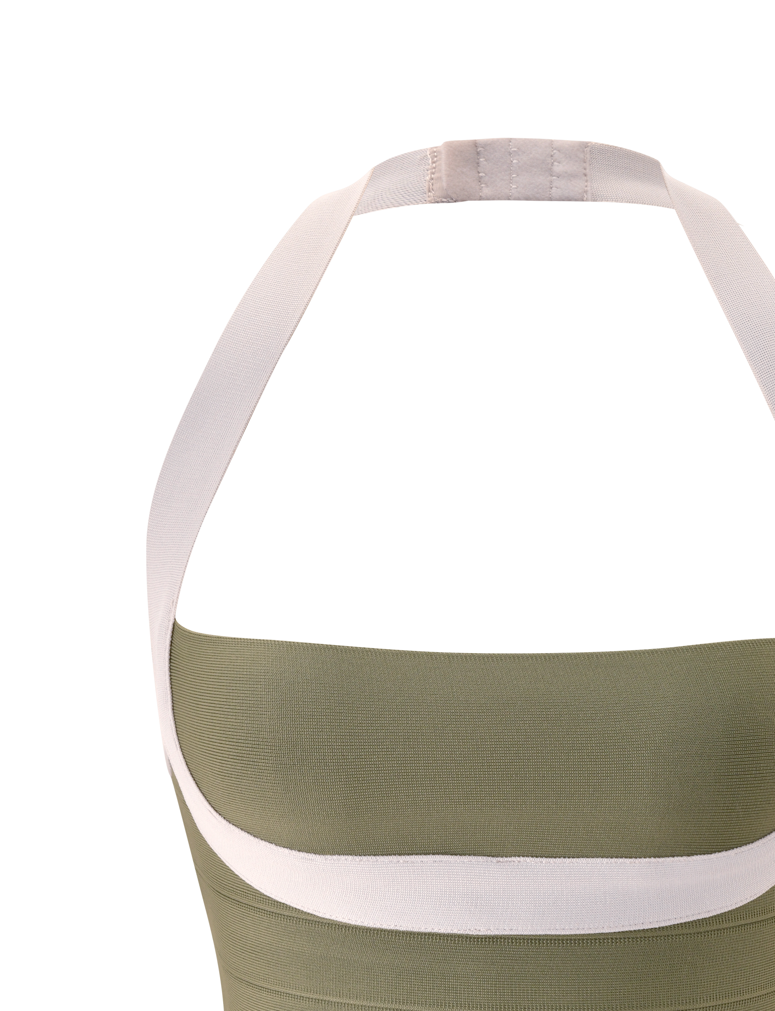 ELEANOR BANDAGE TOP - OLIVE AND IVORY - Image 10