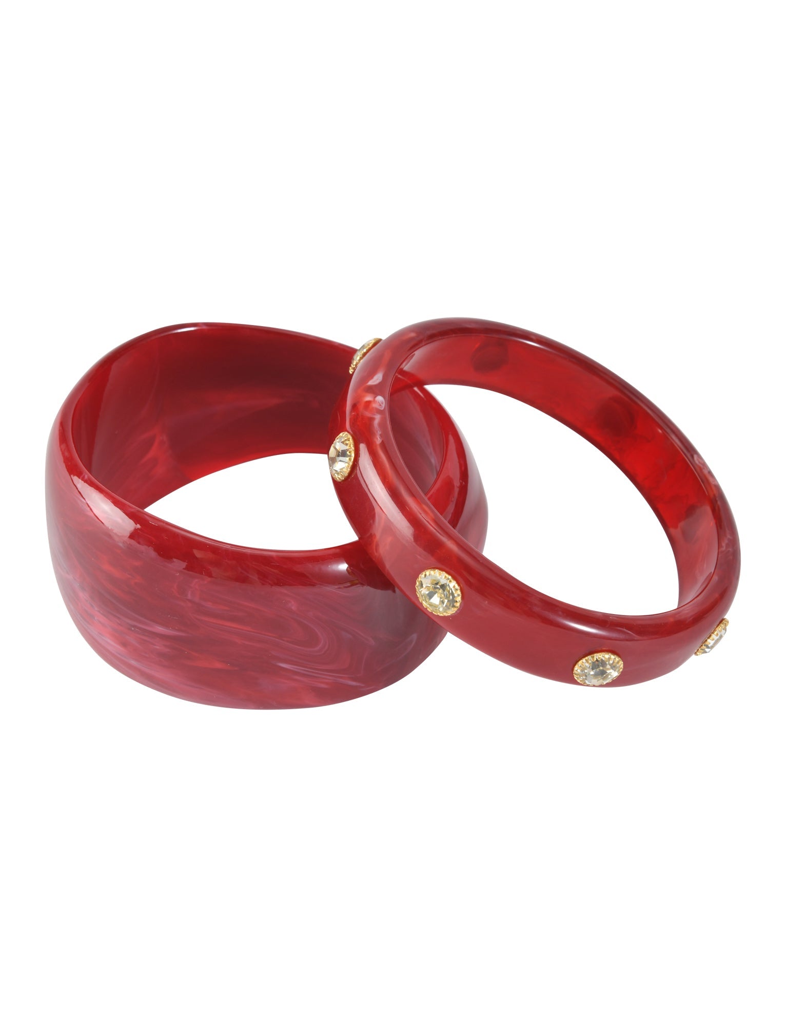 COLE BANGLE SET - DEEP RED