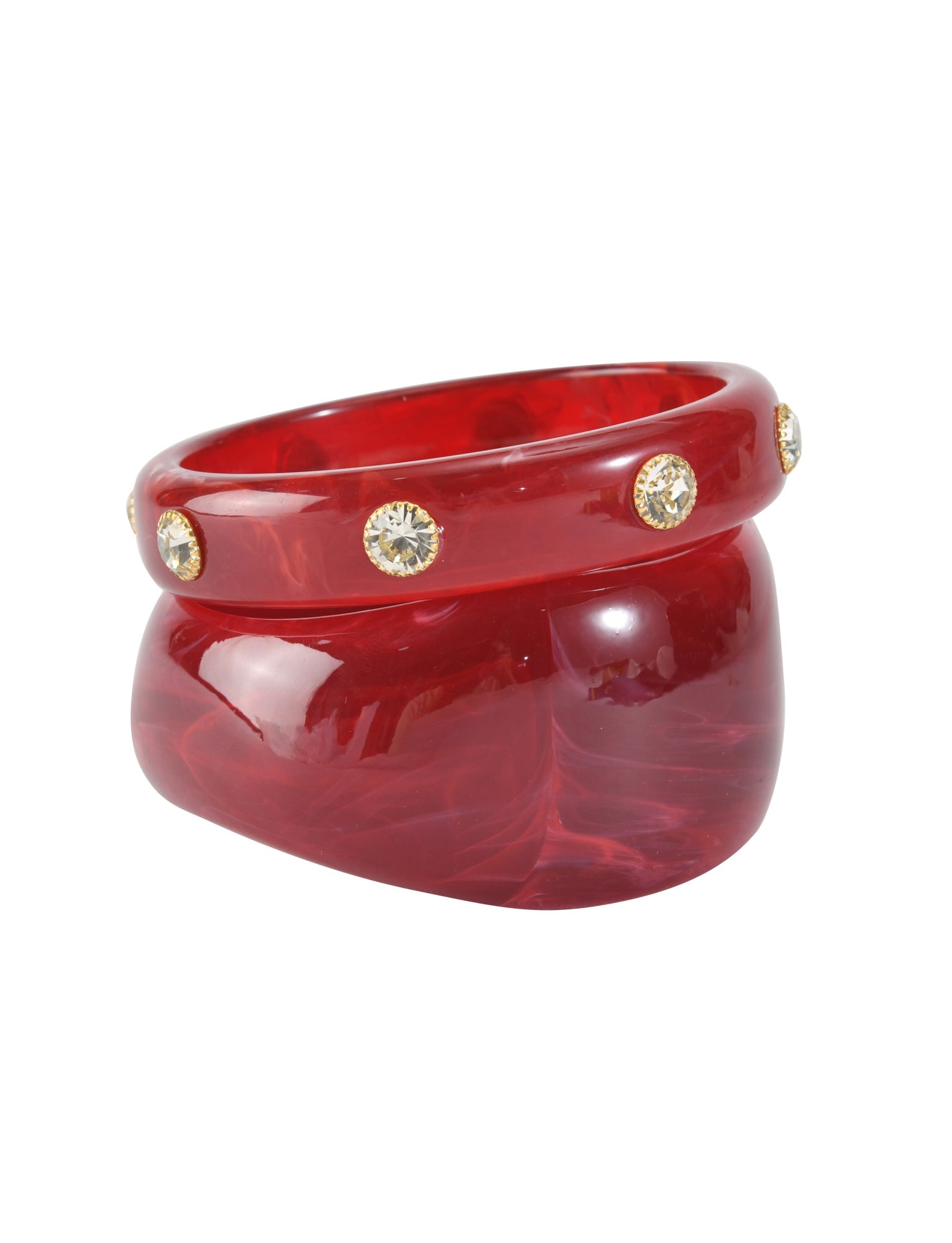 COLE BANGLE SET - DEEP RED - Image 4