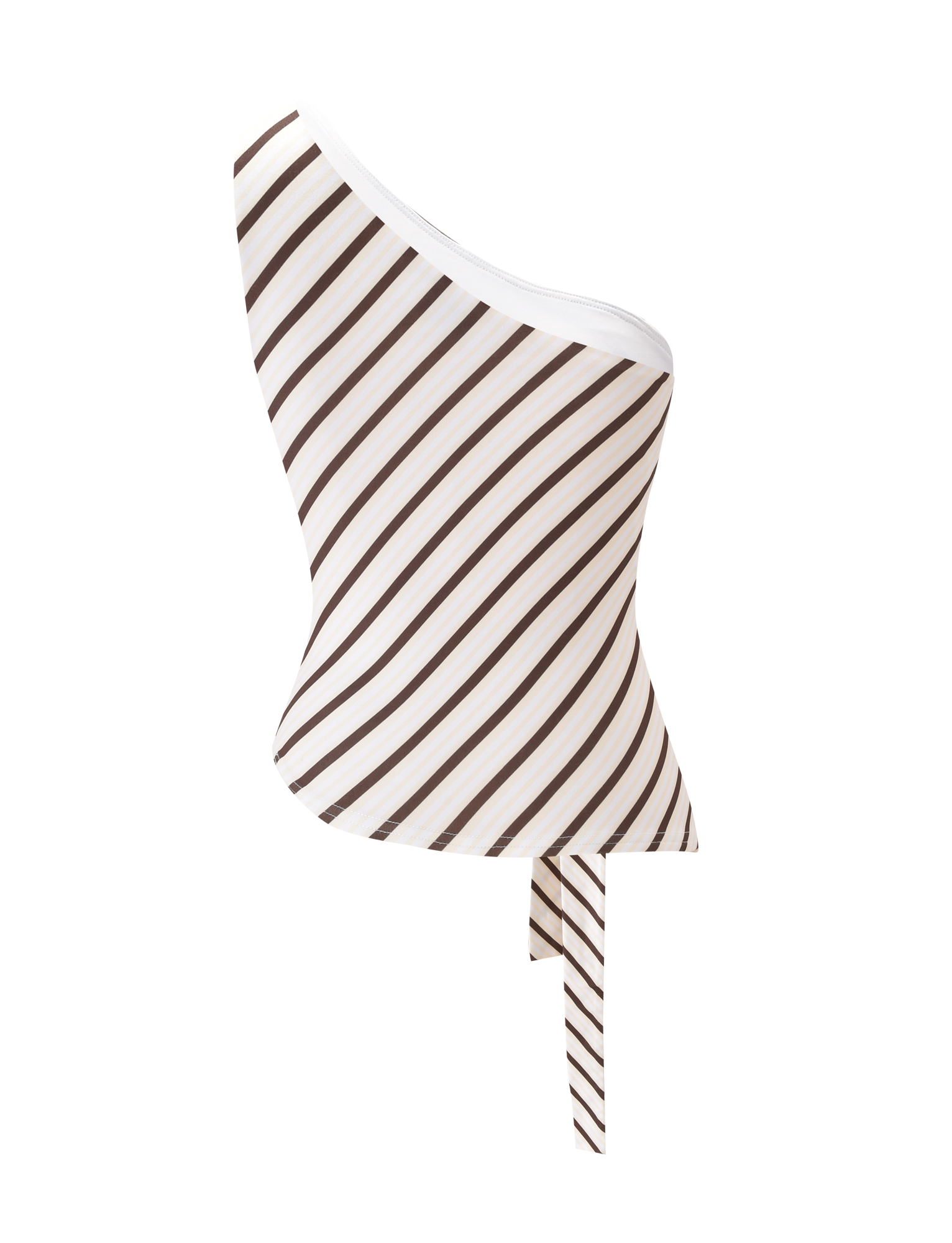 LYLE ONE SHOULDER TOP - YELLOW STRIPE - Image 8