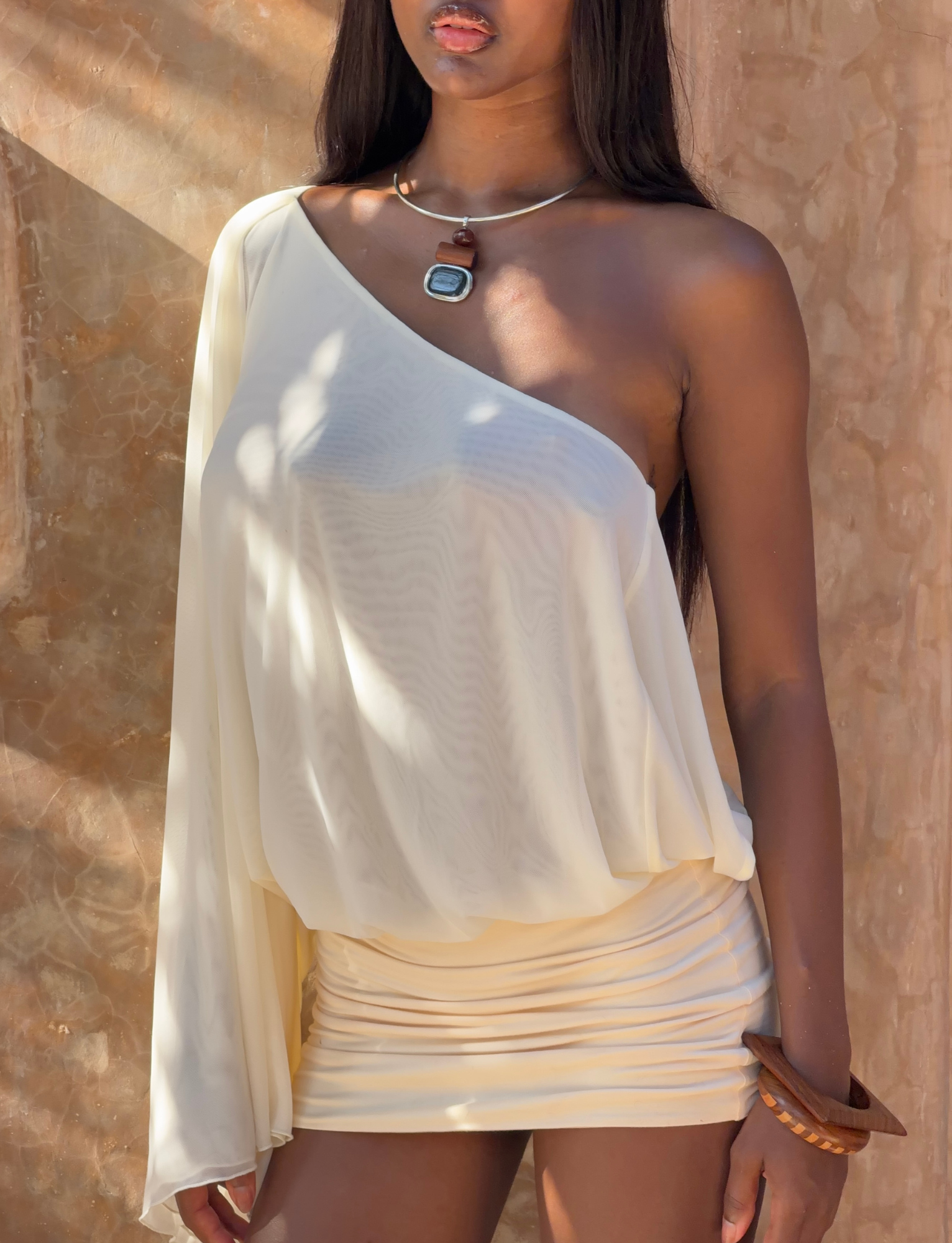 CAMILLE MINI DRESS - CREAM