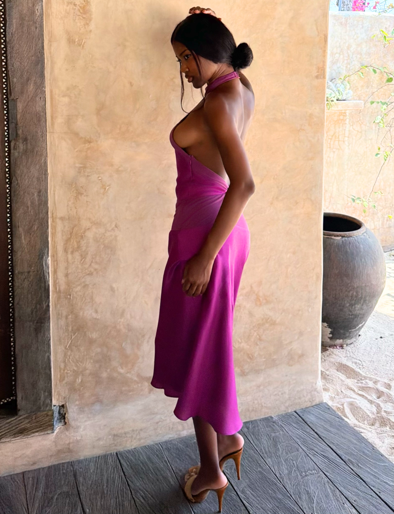 ZAYA MIDI DRESS - MULBERRY - Image 2